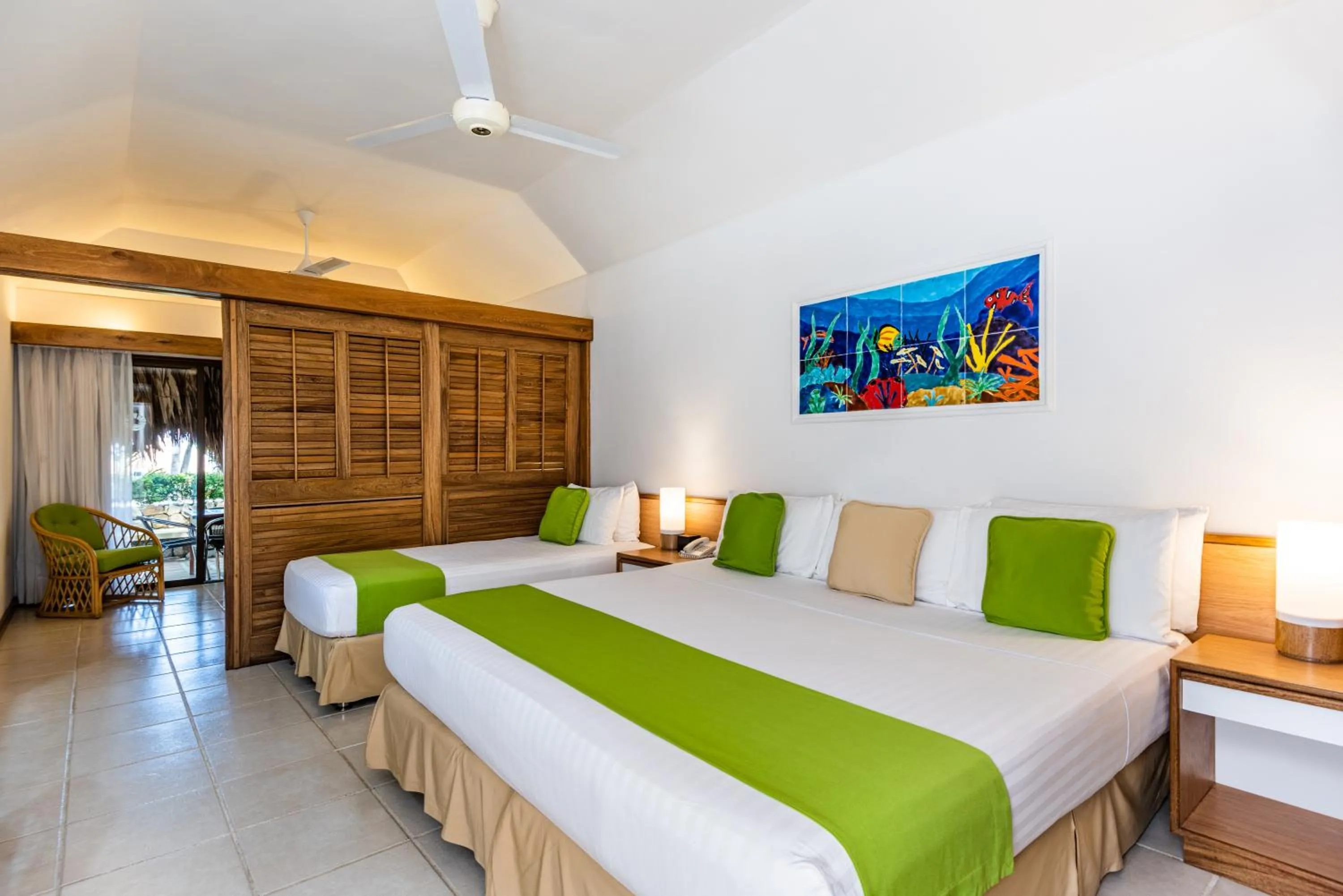 Patio, Bed in Hotel Irotama Bungalows & Bohios