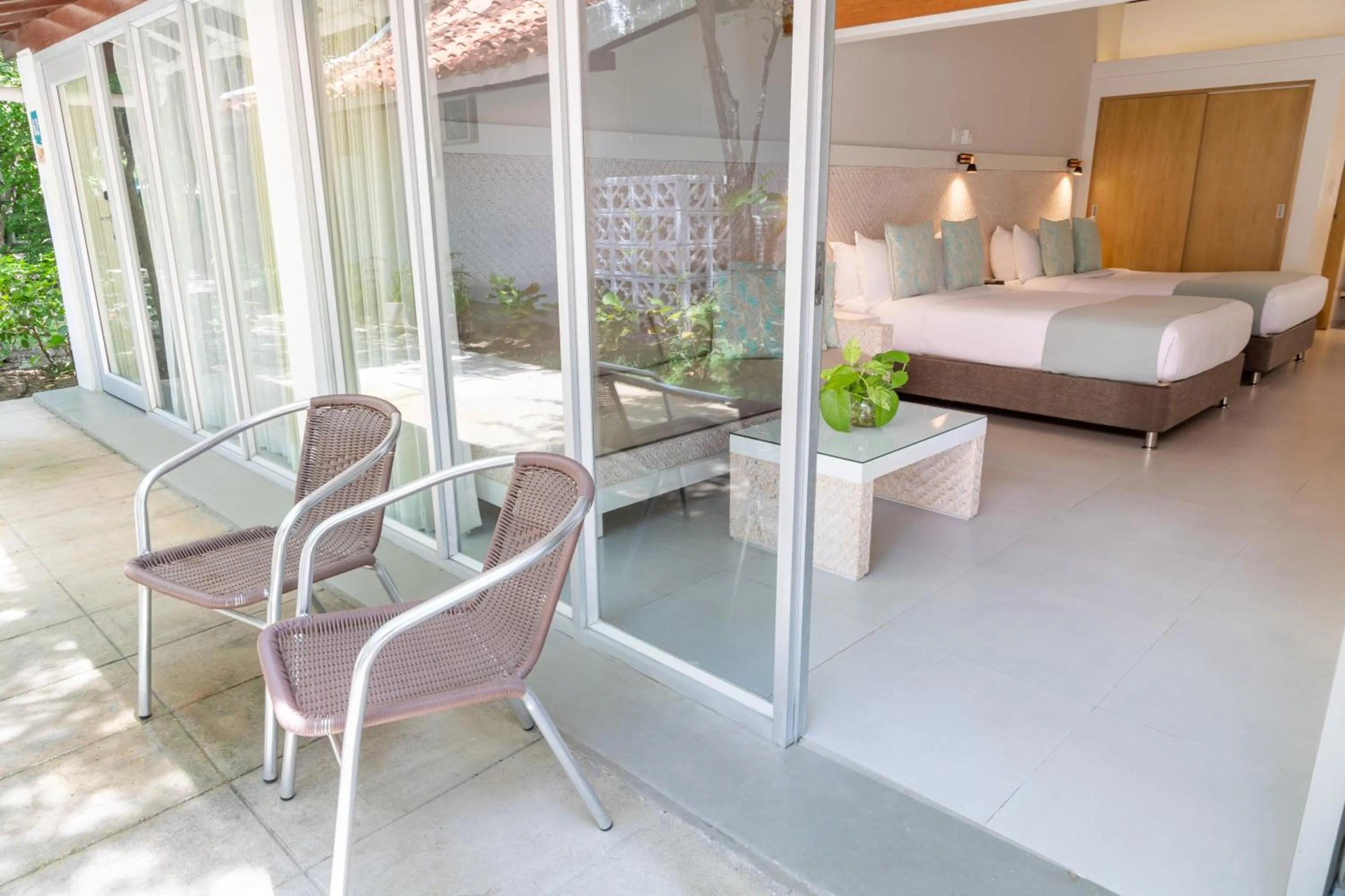 Patio, Bed in Hotel Irotama Bungalows & Bohios