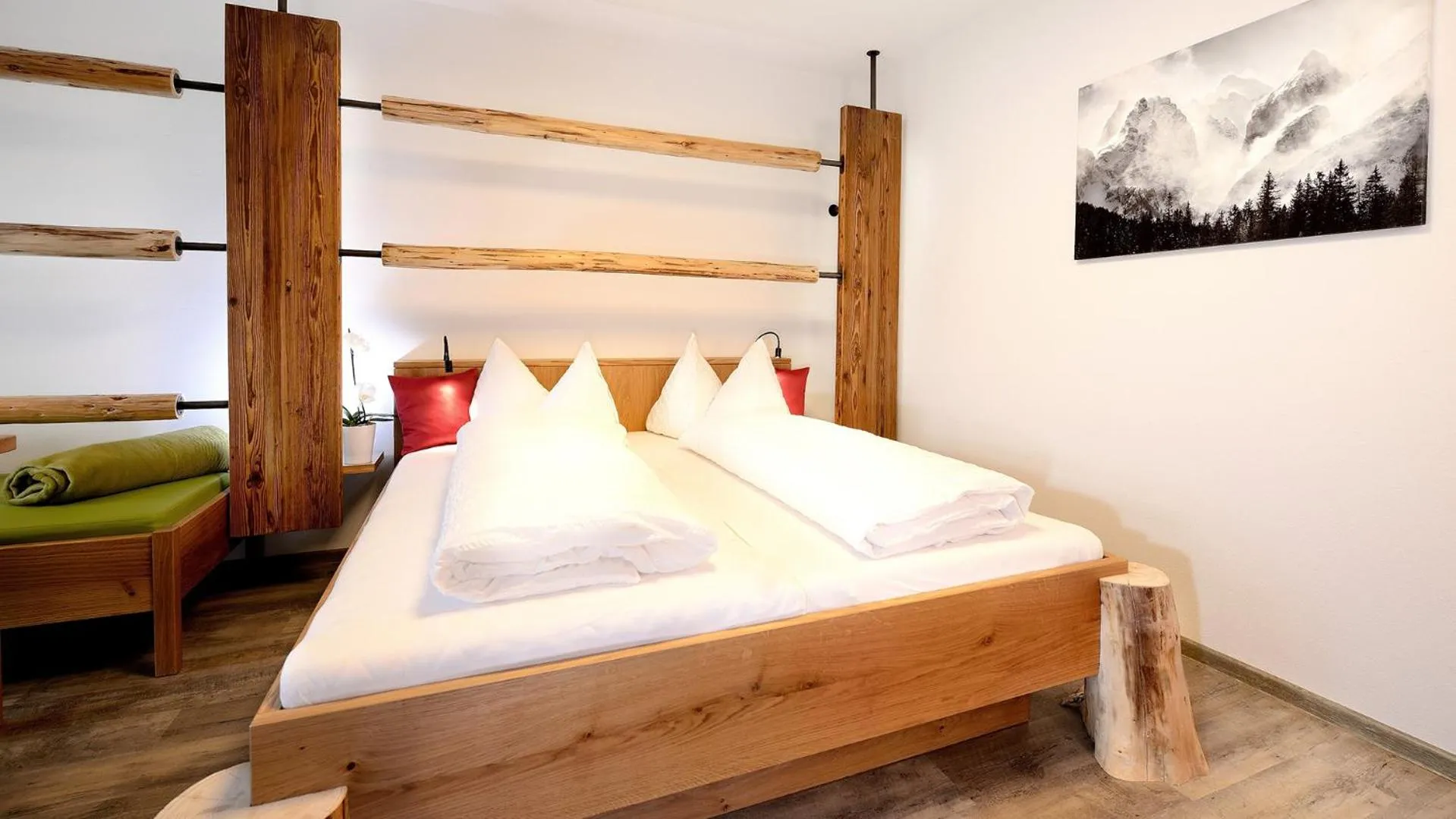 Bed in Almfamilyhotel Scherer