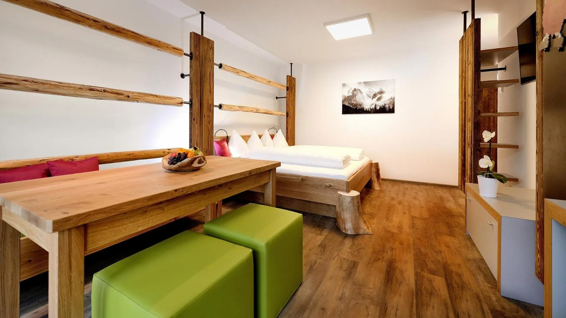 Bed in Almfamilyhotel Scherer