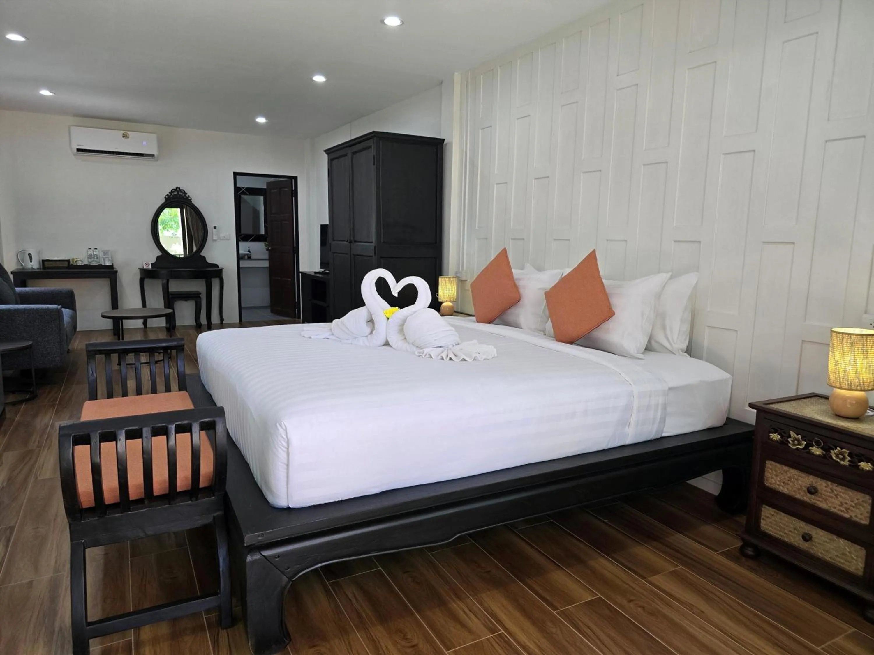 Bedroom, Bed in Blue Palm Residence Kata