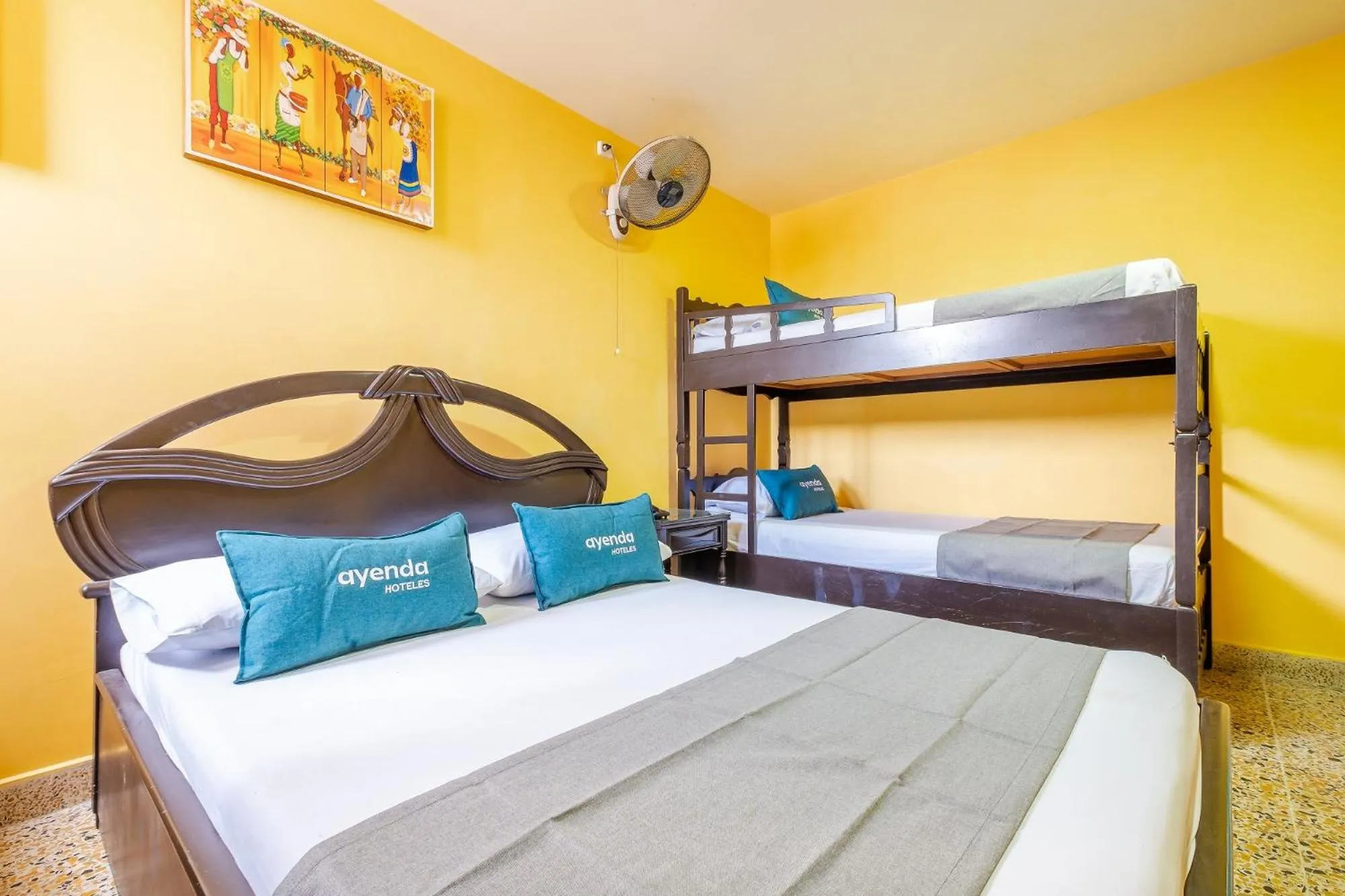 Bed in Hotel Almirante