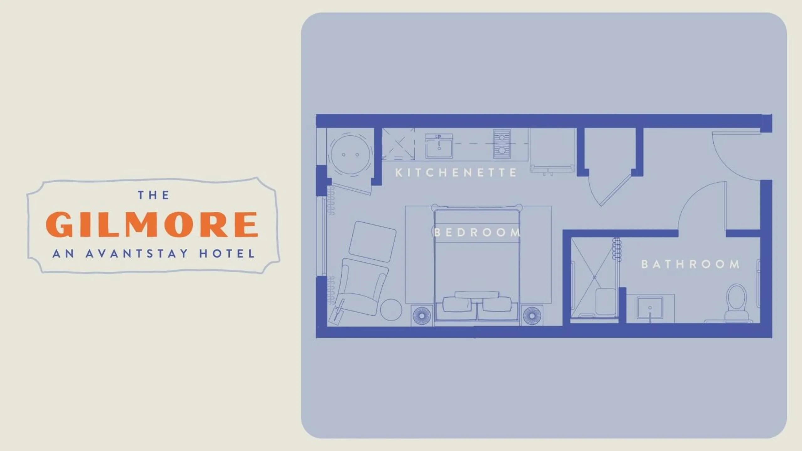 Floor plan in The Gilmore, an AvantStay Hotel