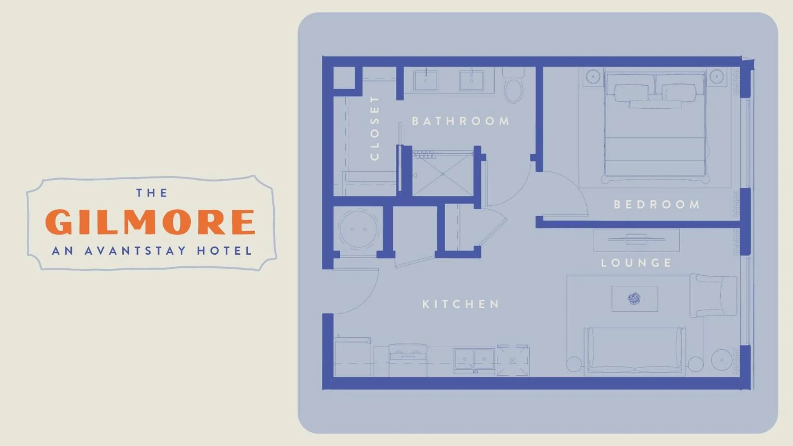 Floor plan in The Gilmore, an AvantStay Hotel