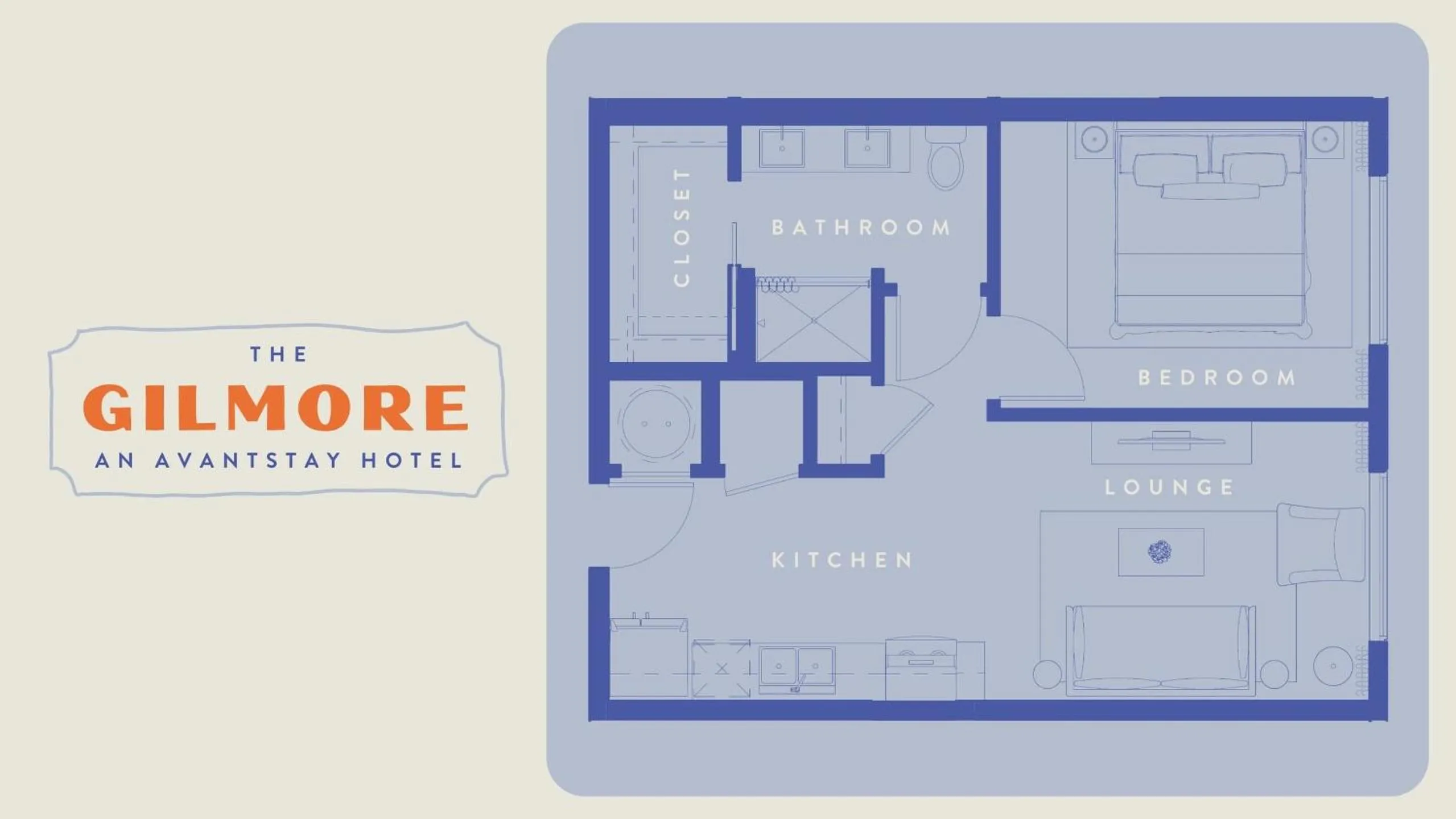 Floor plan in The Gilmore, an AvantStay Hotel