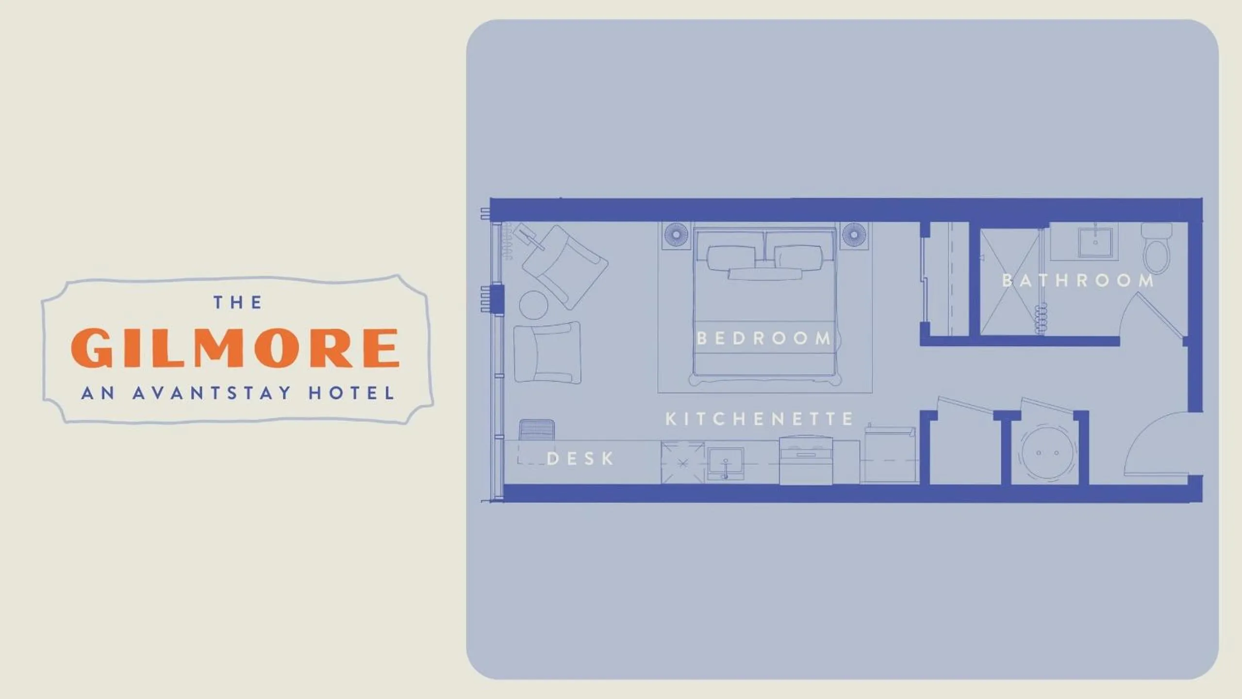 Floor plan in The Gilmore, an AvantStay Hotel
