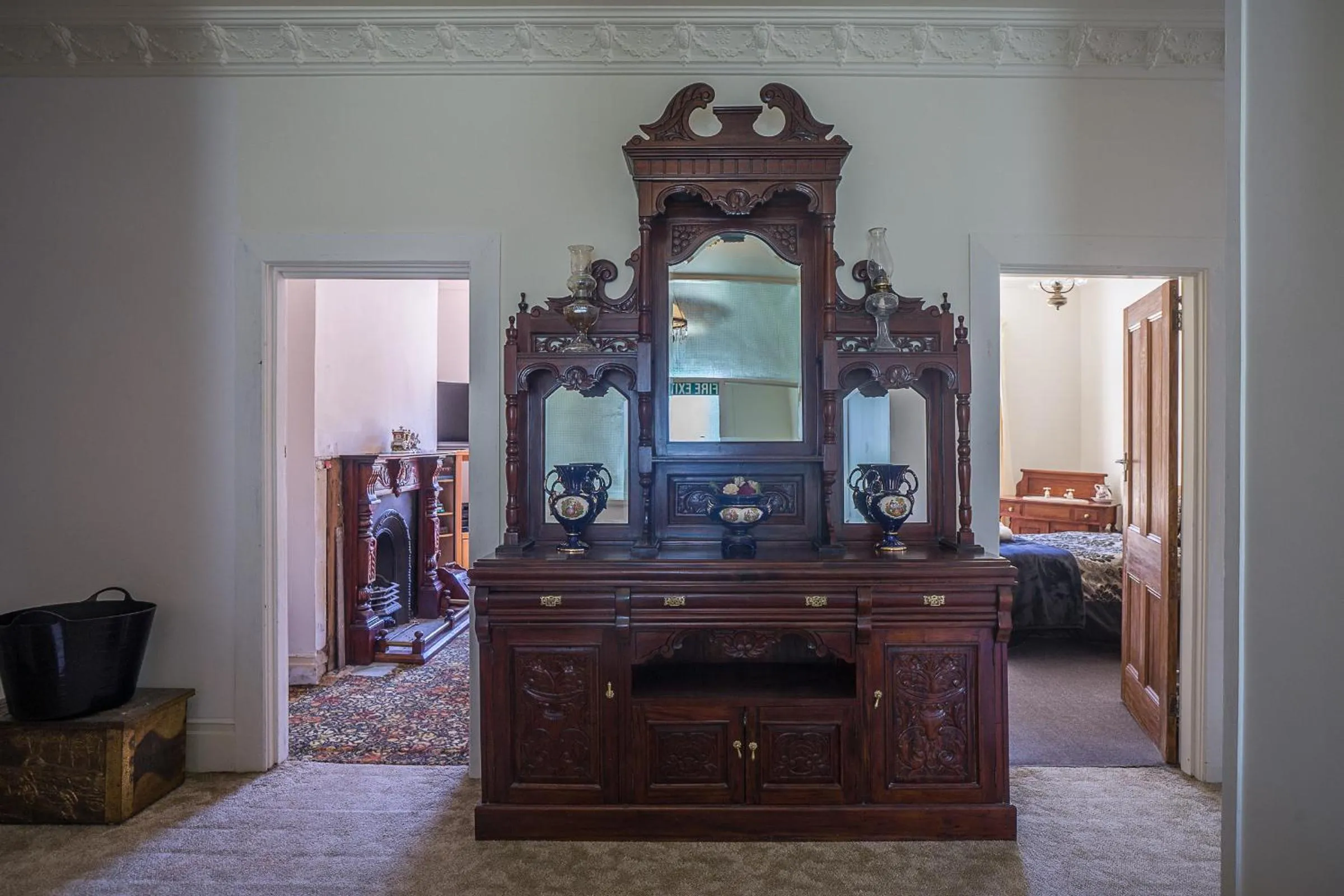 Decorative detail, Bed in Otira Stagecoach Hotel