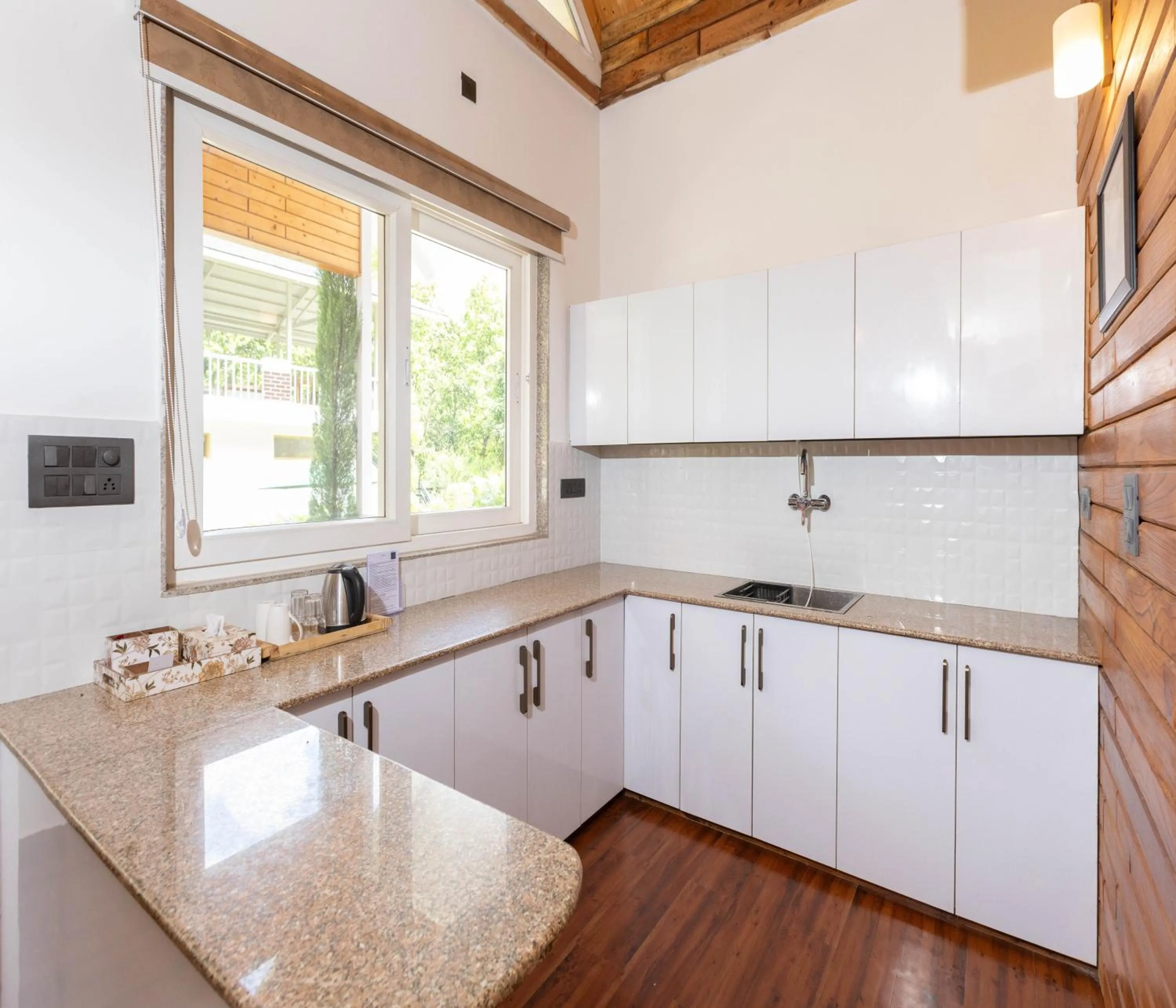 Kitchen or kitchenette in Megha Resort & Villas, Dehradun-Where Nature Pampers You