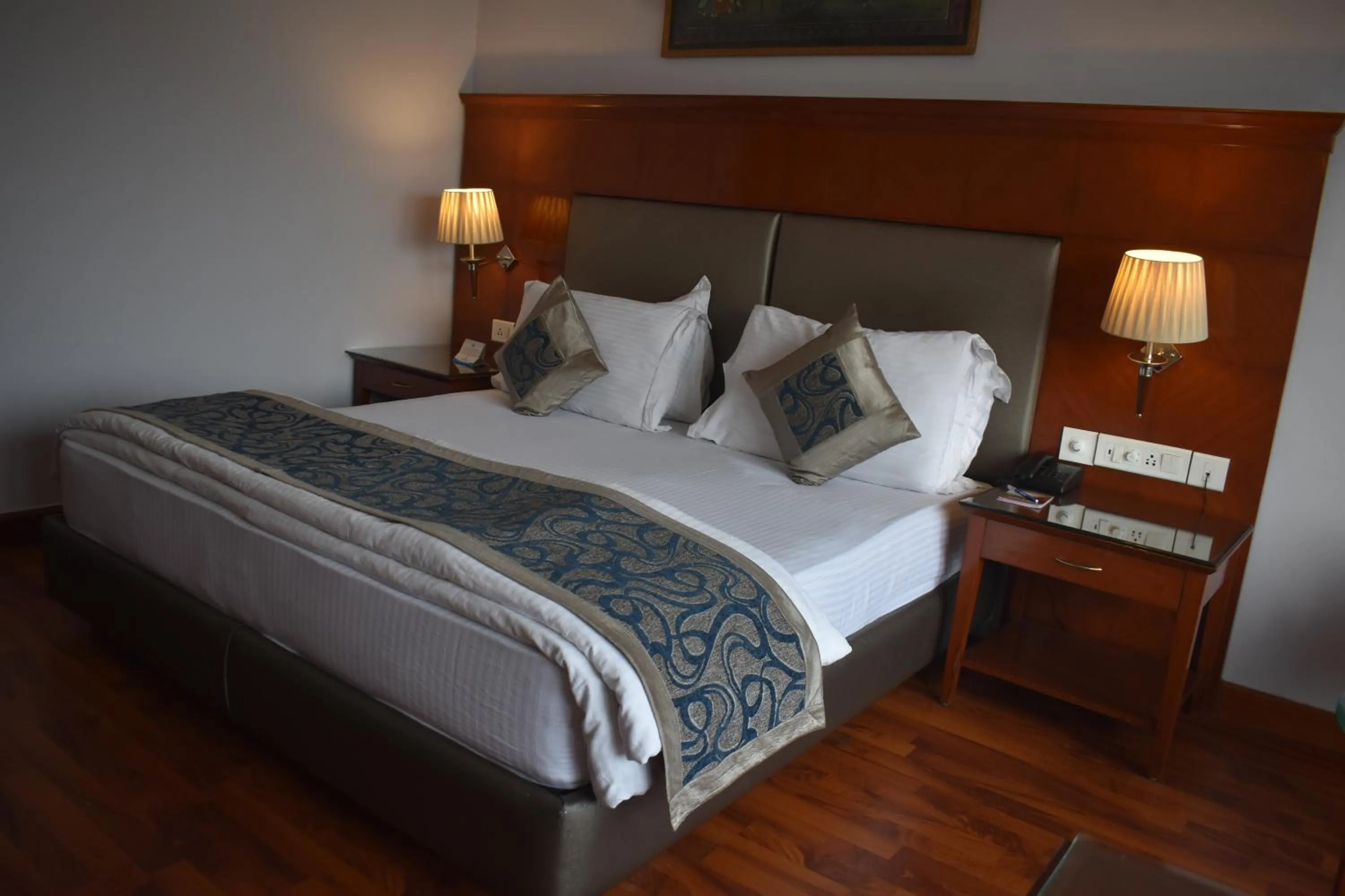 Bed in Chanakya Hotel, Patna