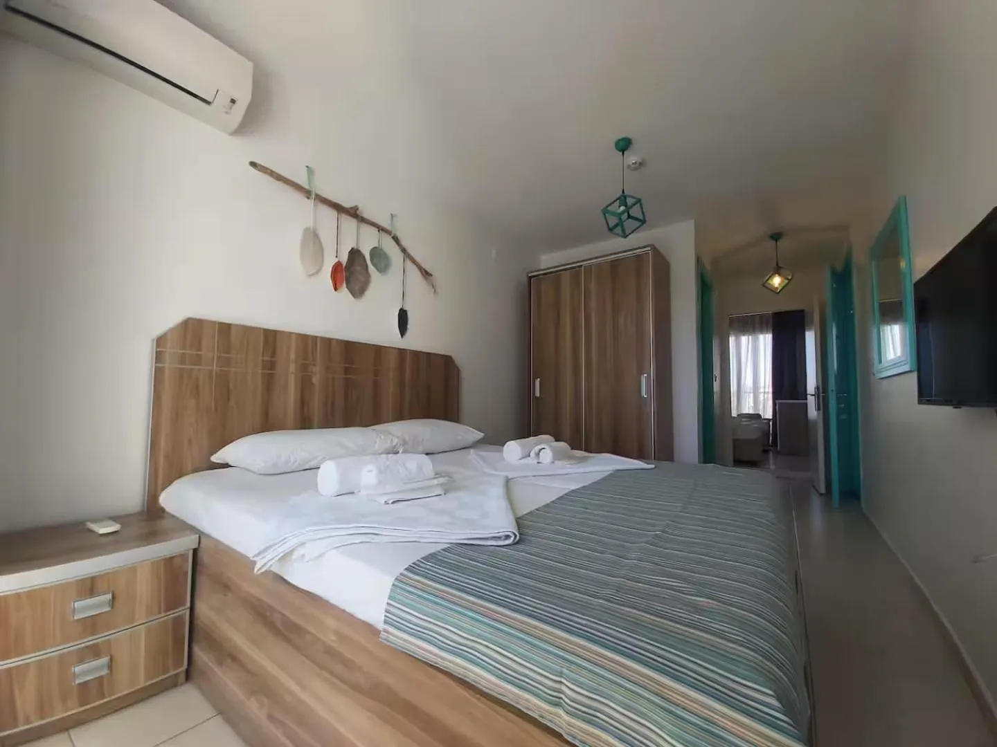 Bed in Foça Mint Hotel