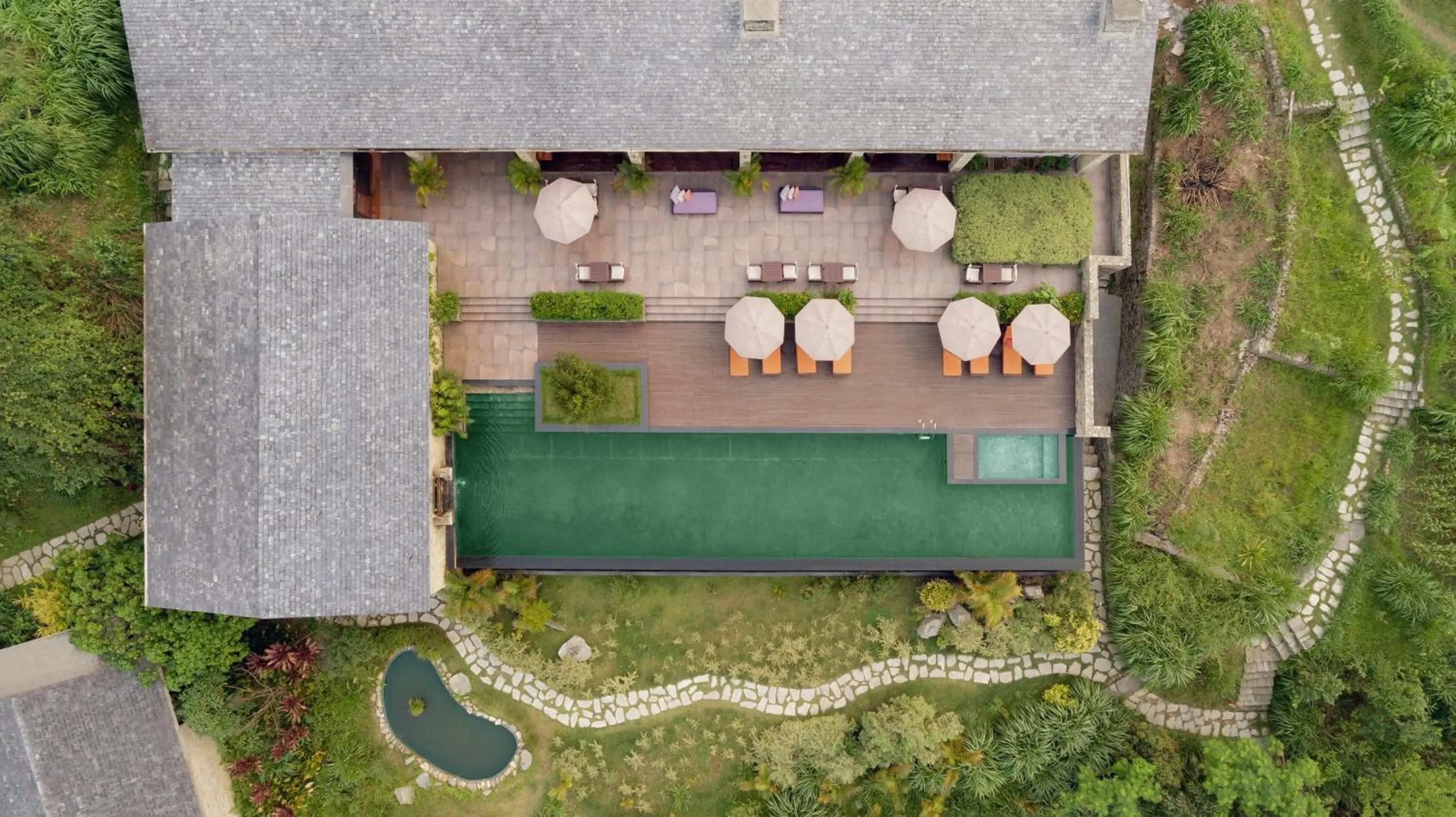 Bird's eye view in The Pavilions Himalayas The Farm