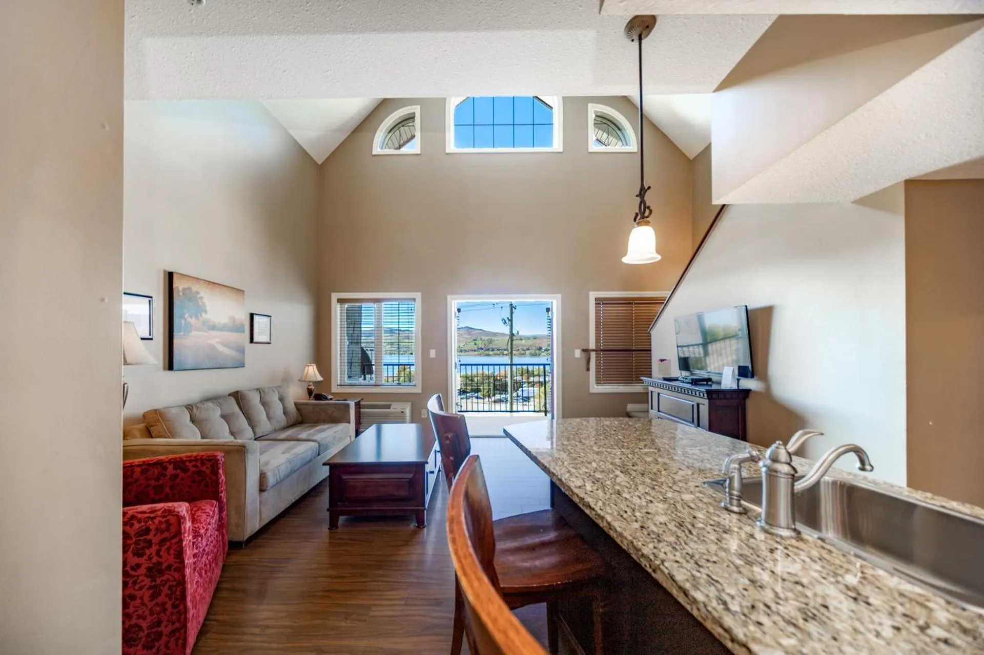 Living room in The Castle at Swan Lake