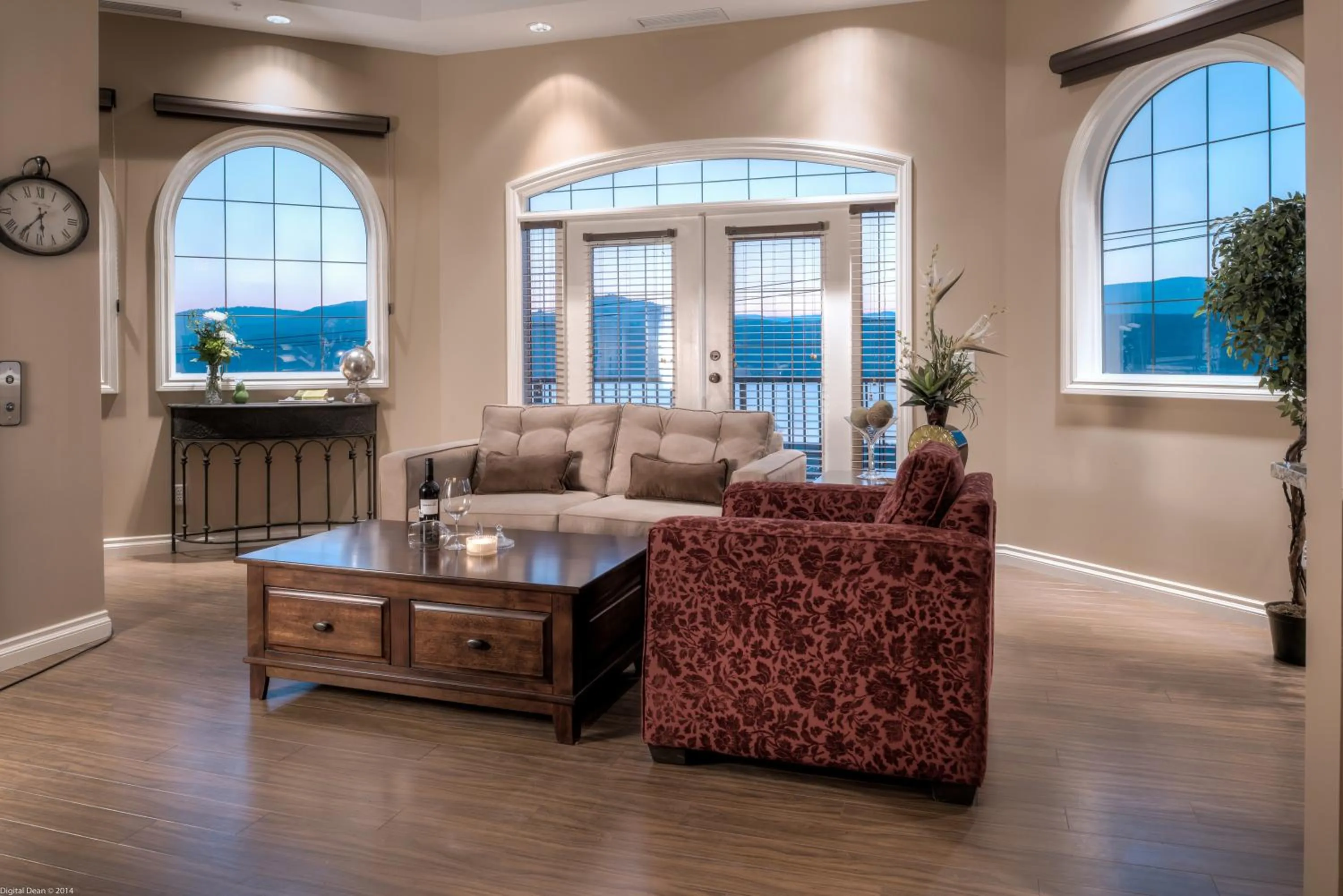 Living room in The Castle at Swan Lake