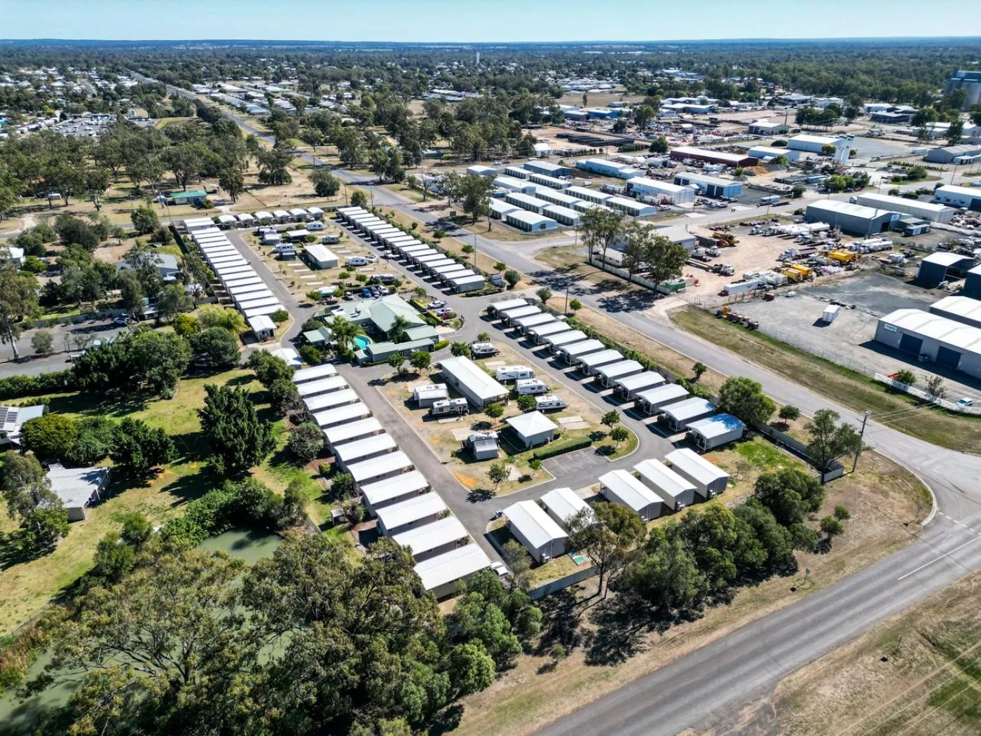 Bird's eye view in Chinchilla Tourist Park