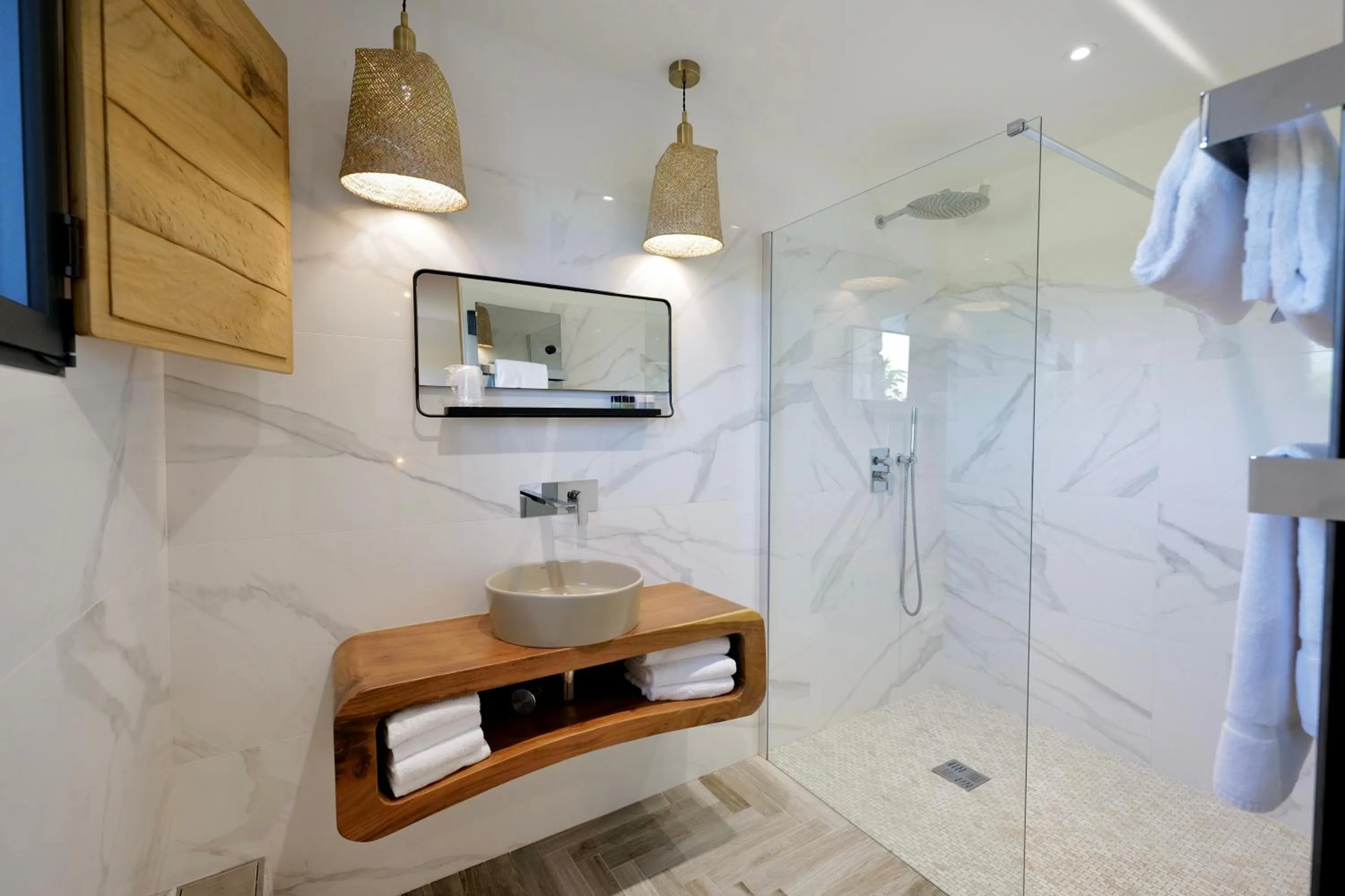 Shower in Domaine Pozzo di Mastri hôtel & spa