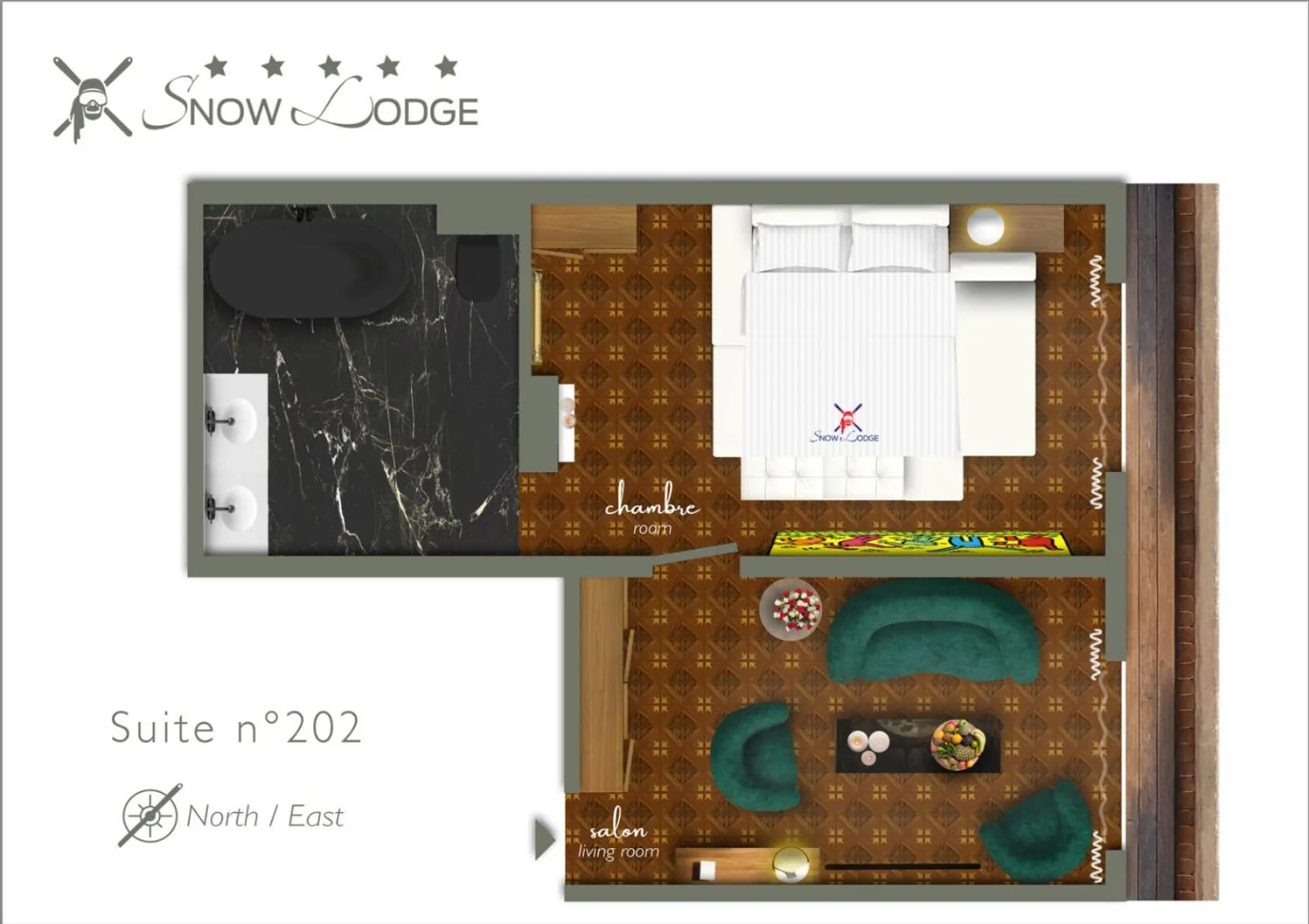 Floor plan in Snow Lodge Hotel Courchevel 1850