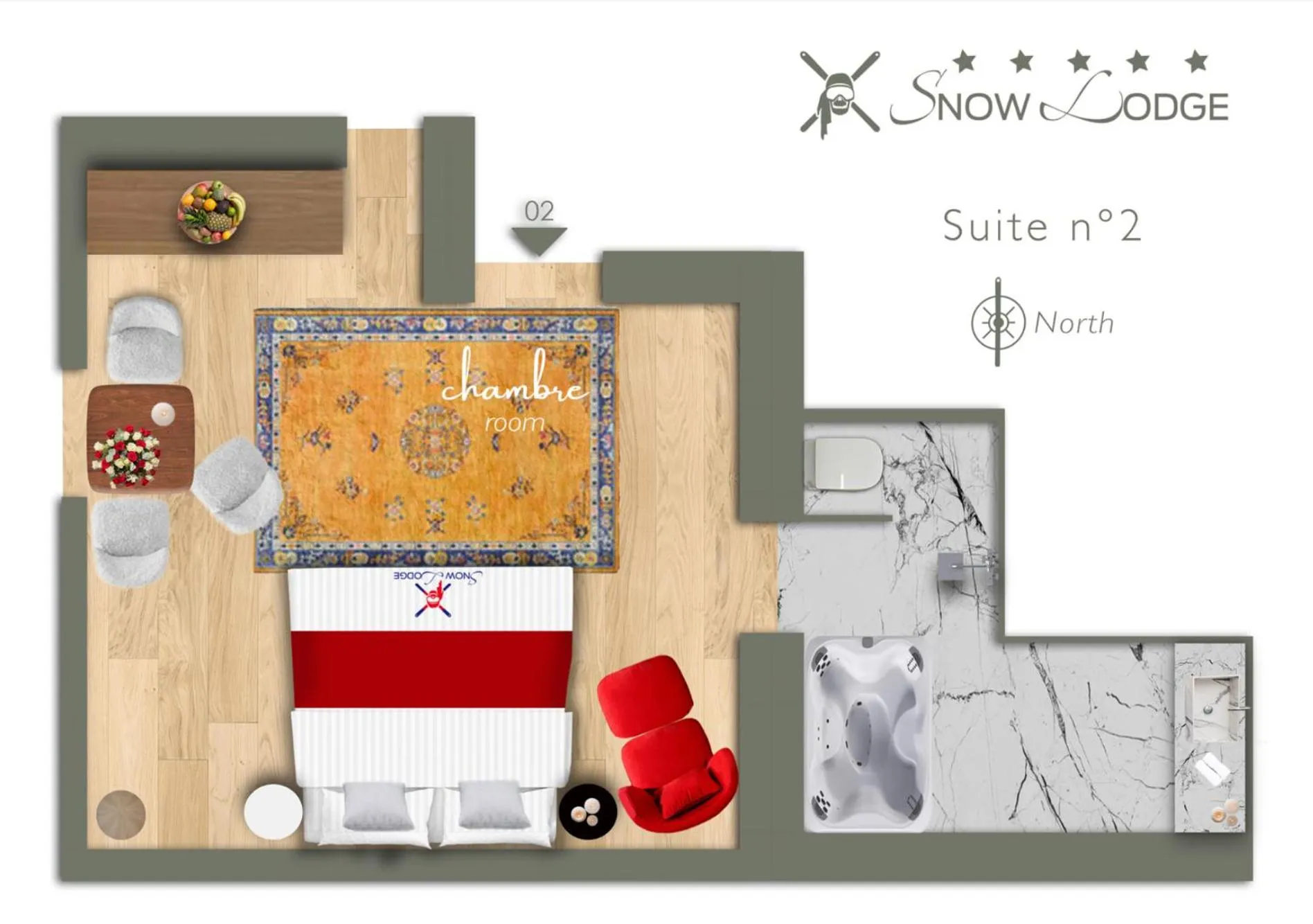 Floor plan in Snow Lodge Hotel Courchevel 1850