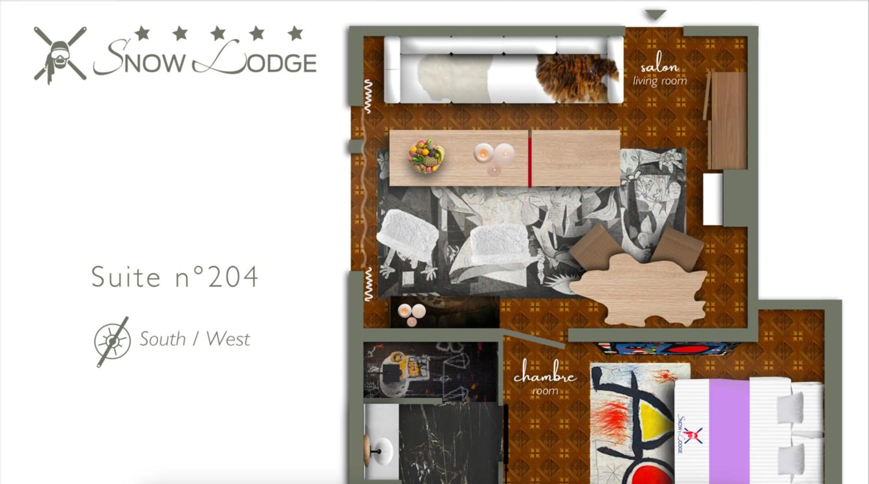 Floor plan in Snow Lodge Hotel Courchevel 1850