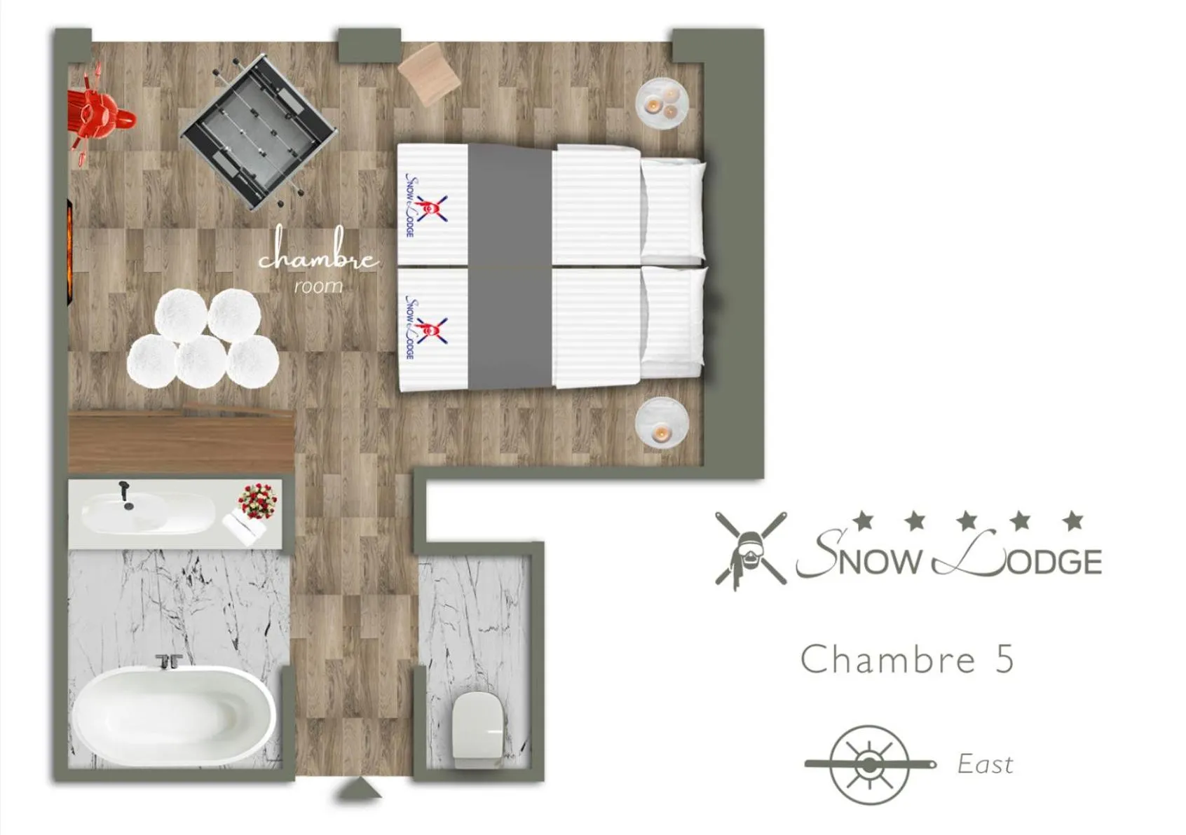 Floor plan in Snow Lodge Hotel Courchevel 1850