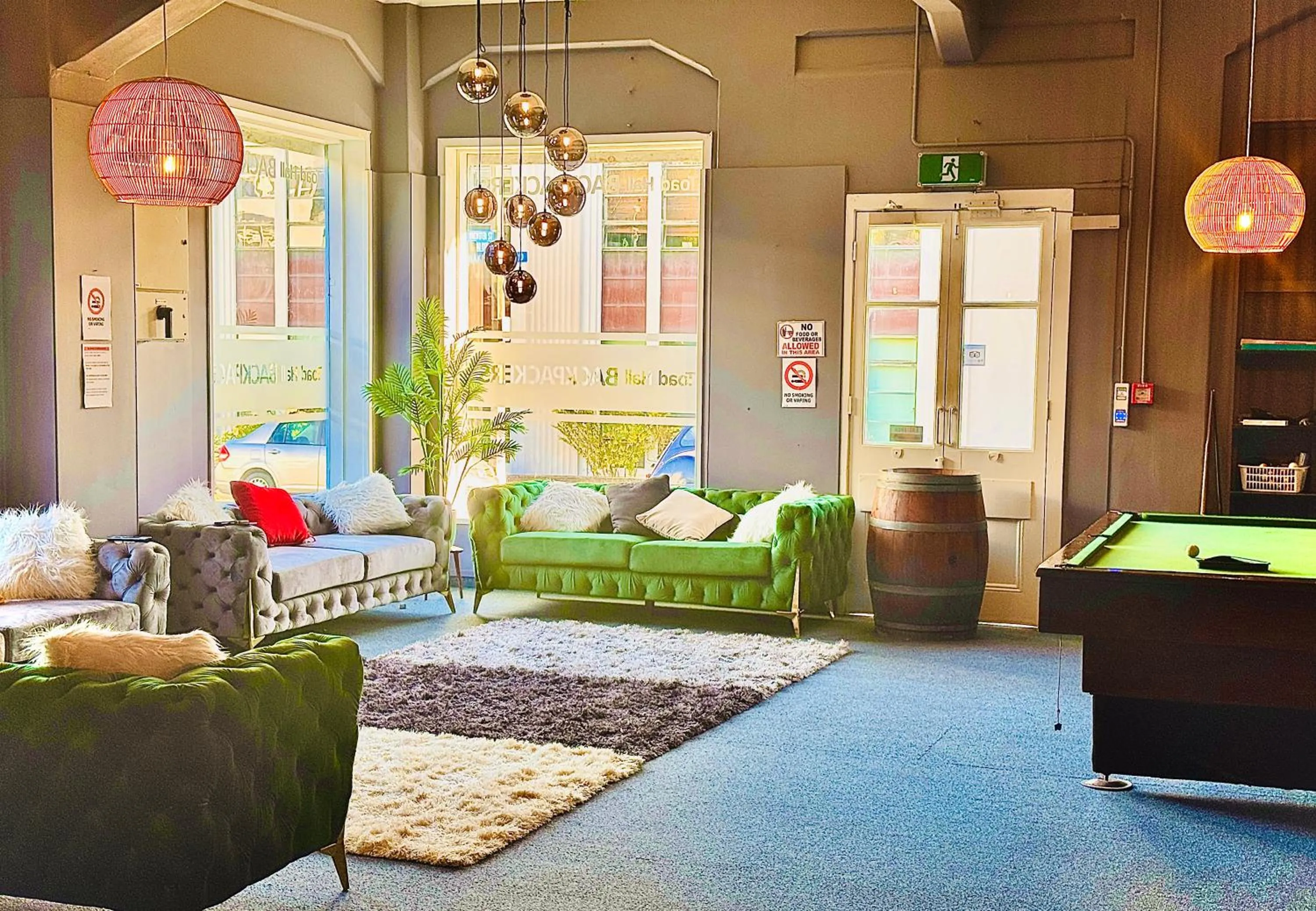 Living room in Crashpalace Napier