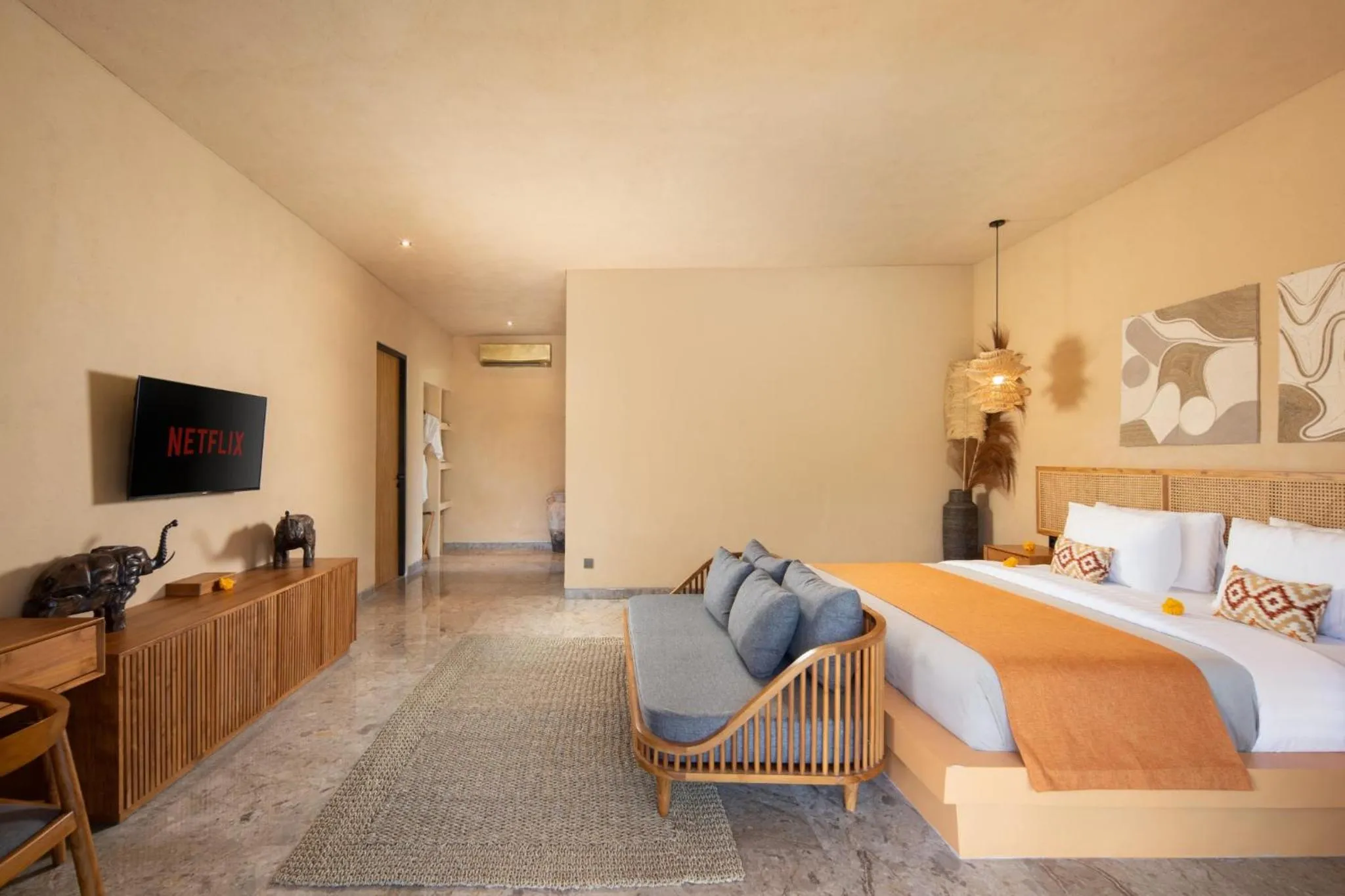 Bedroom, Bed in Cabana Kedungu Villa Tabanan by Ini Vie Hospitality