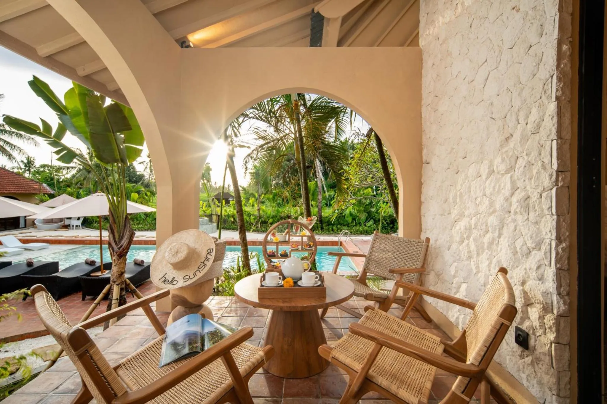 Balcony/Terrace in Cabana Kedungu Villa Tabanan by Ini Vie Hospitality