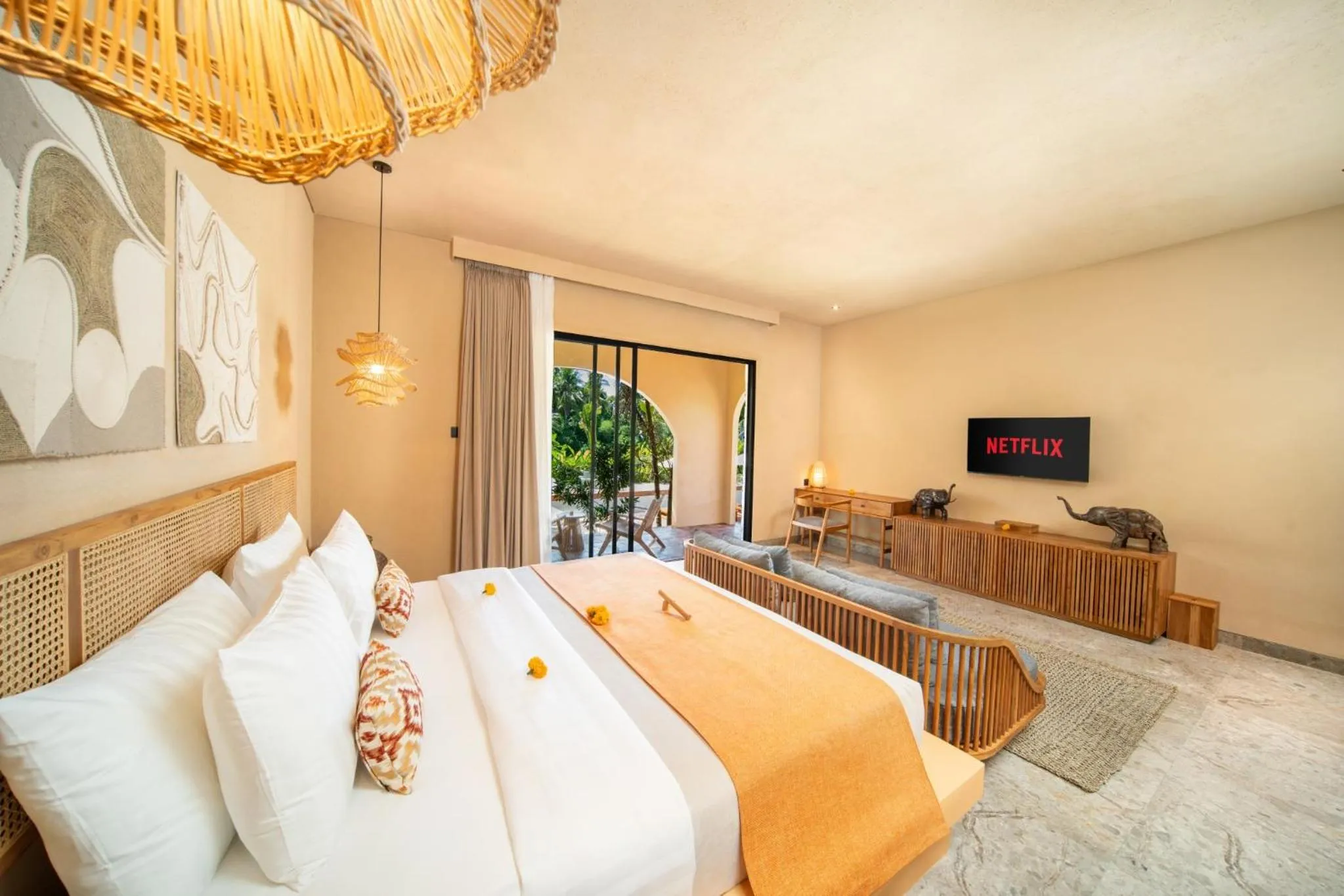 Bedroom, Bed in Cabana Kedungu Villa Tabanan by Ini Vie Hospitality