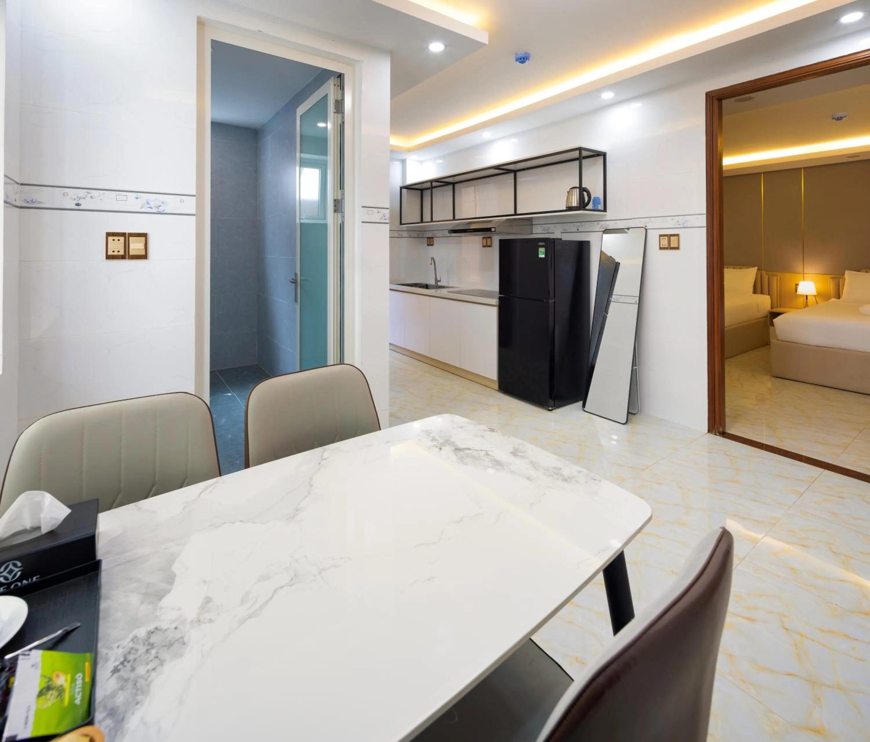 Bed in The One Da Lat Hotel