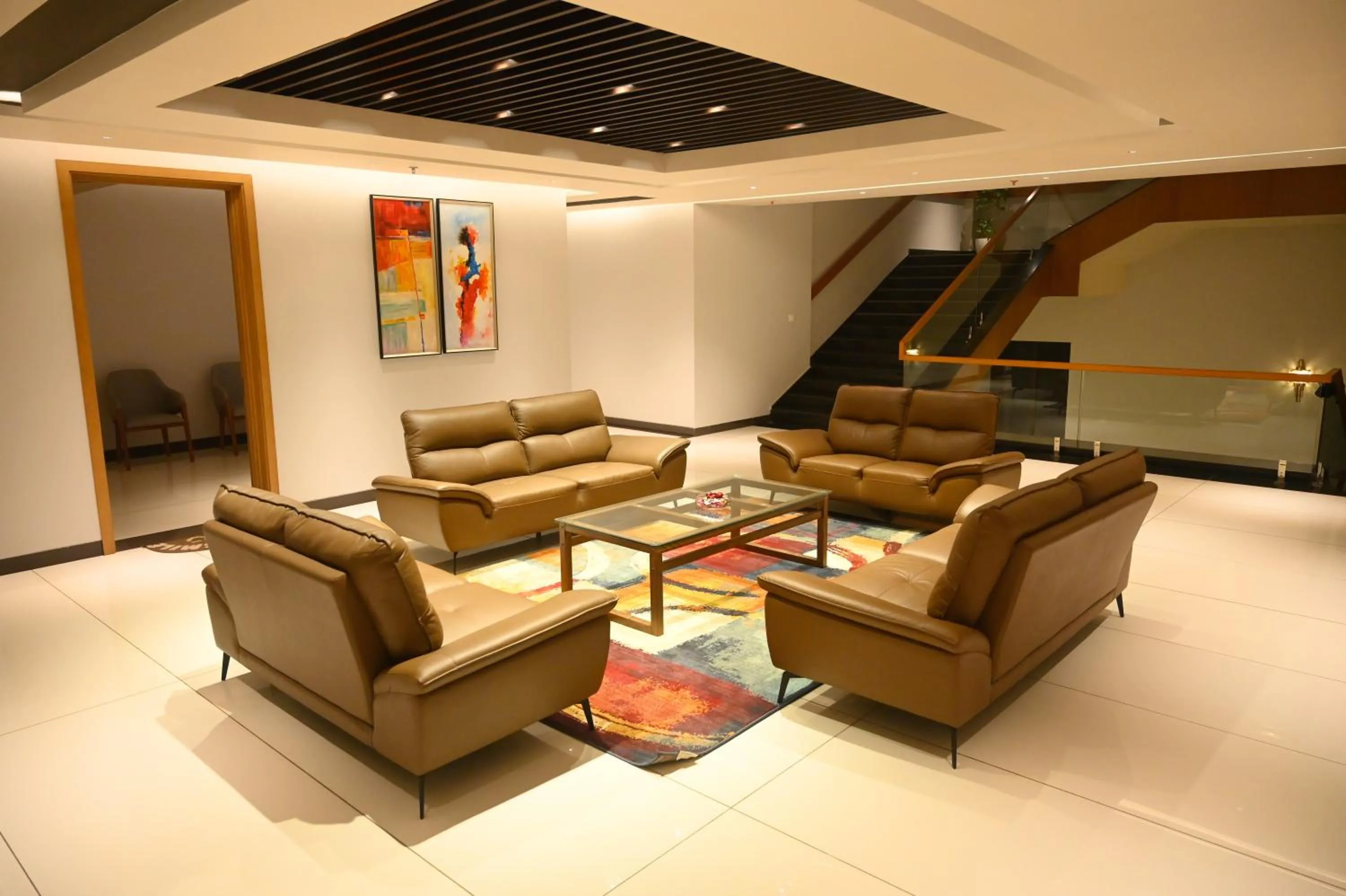 Lobby or reception in Krishna's courtyard Hotel & Convention