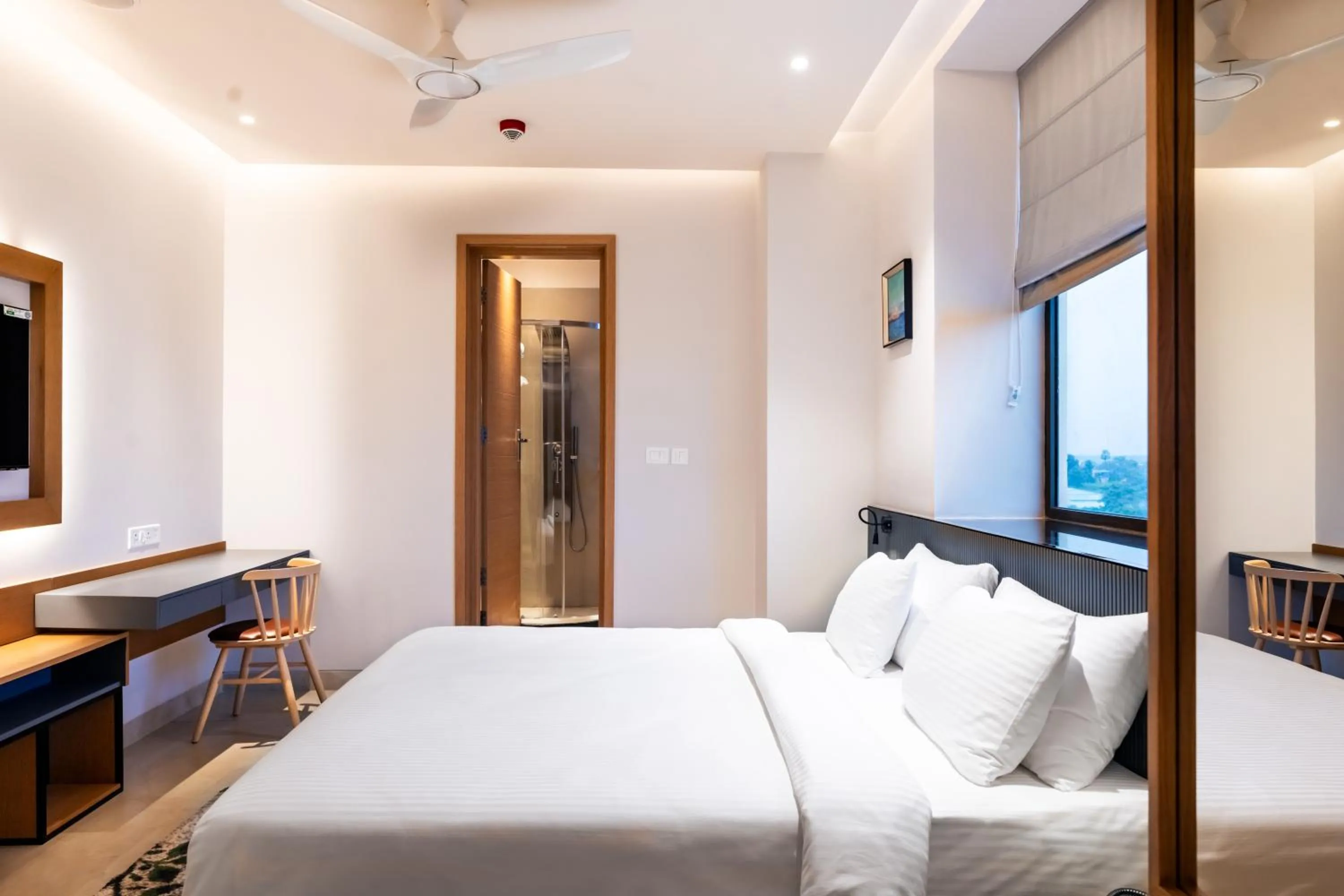 Bedroom, Bed in Krishna's courtyard Hotel & Convention