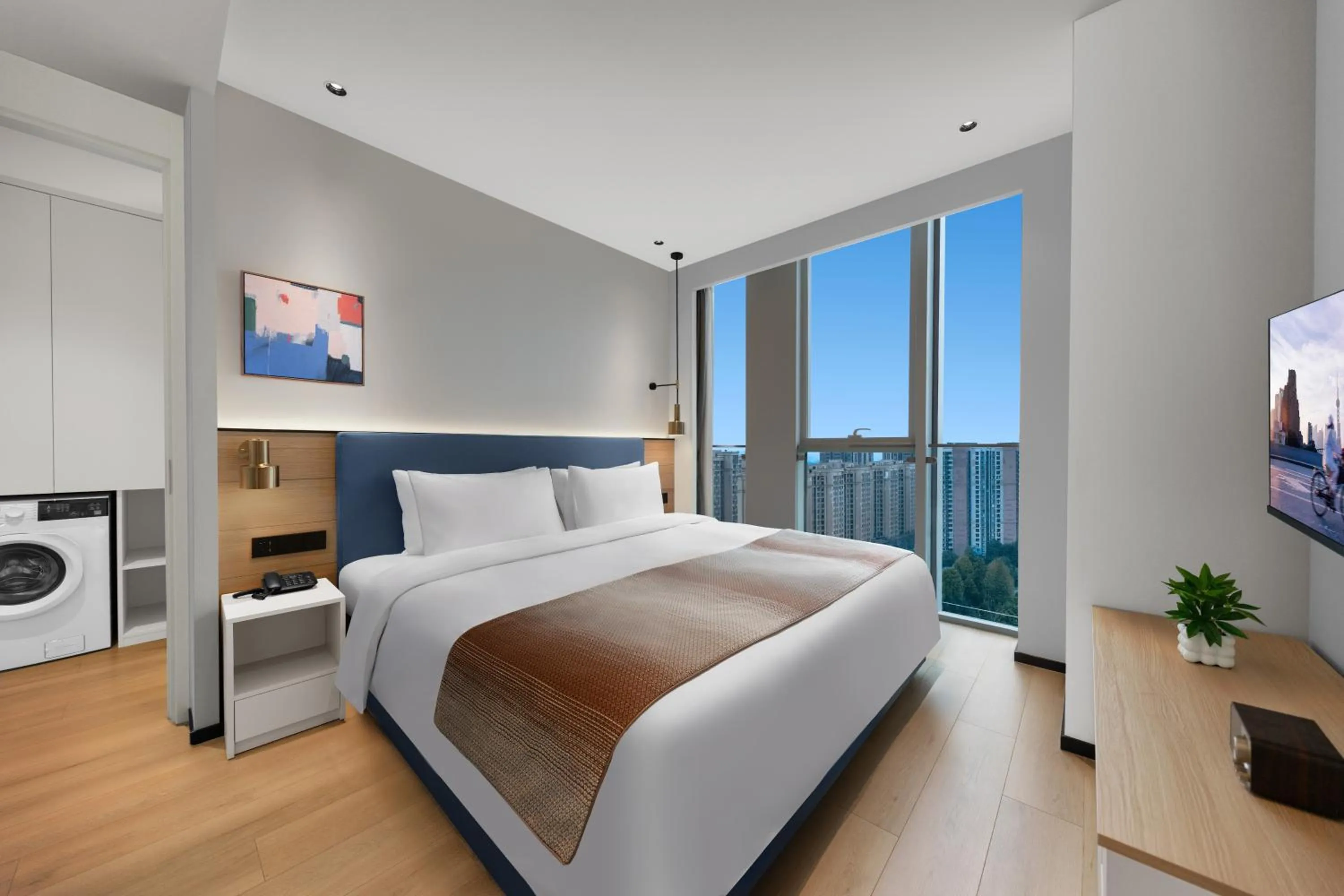 Bedroom, Bed in Citadines Guanghua Chengdu