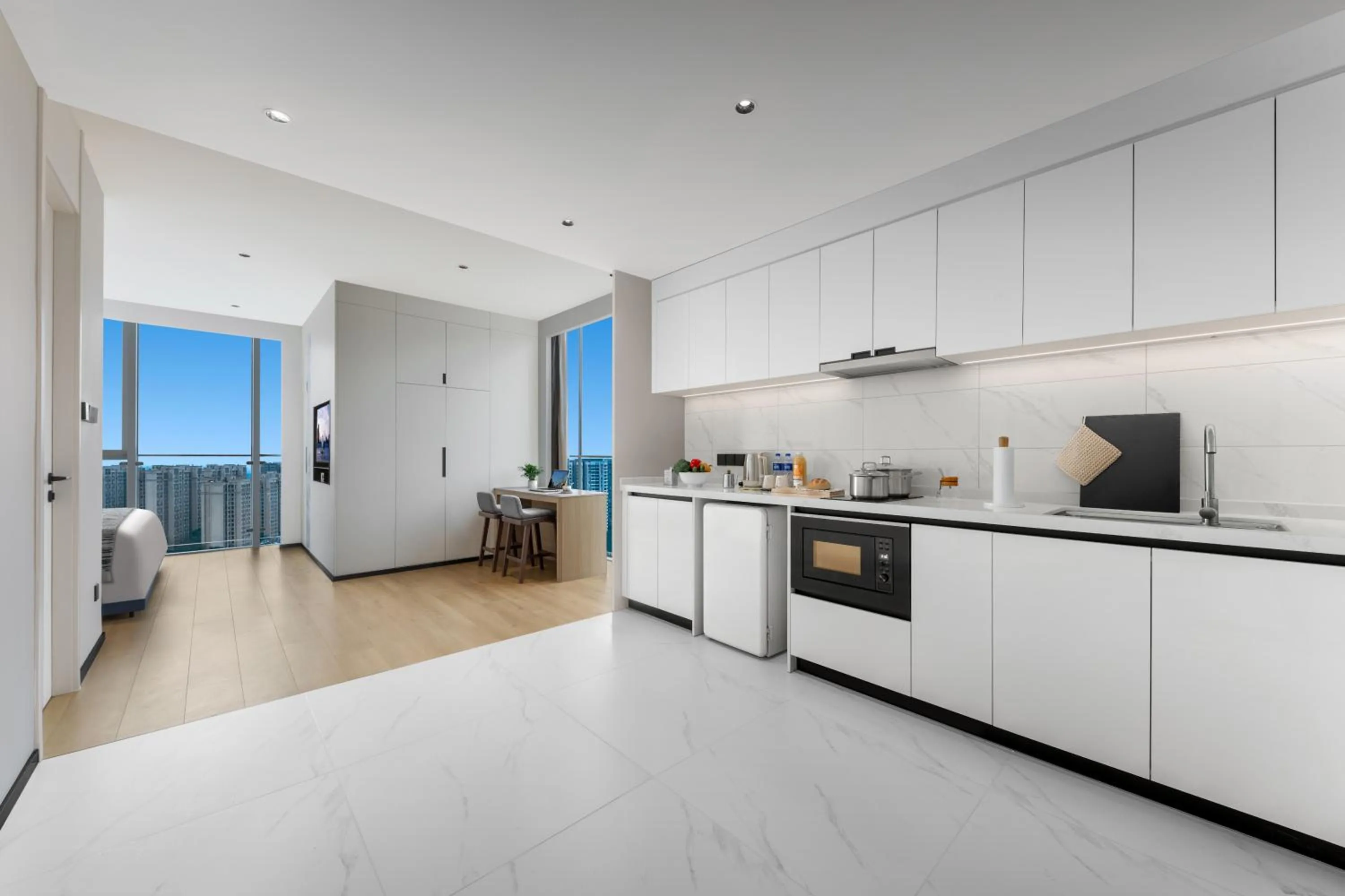 kitchen in Citadines Guanghua Chengdu