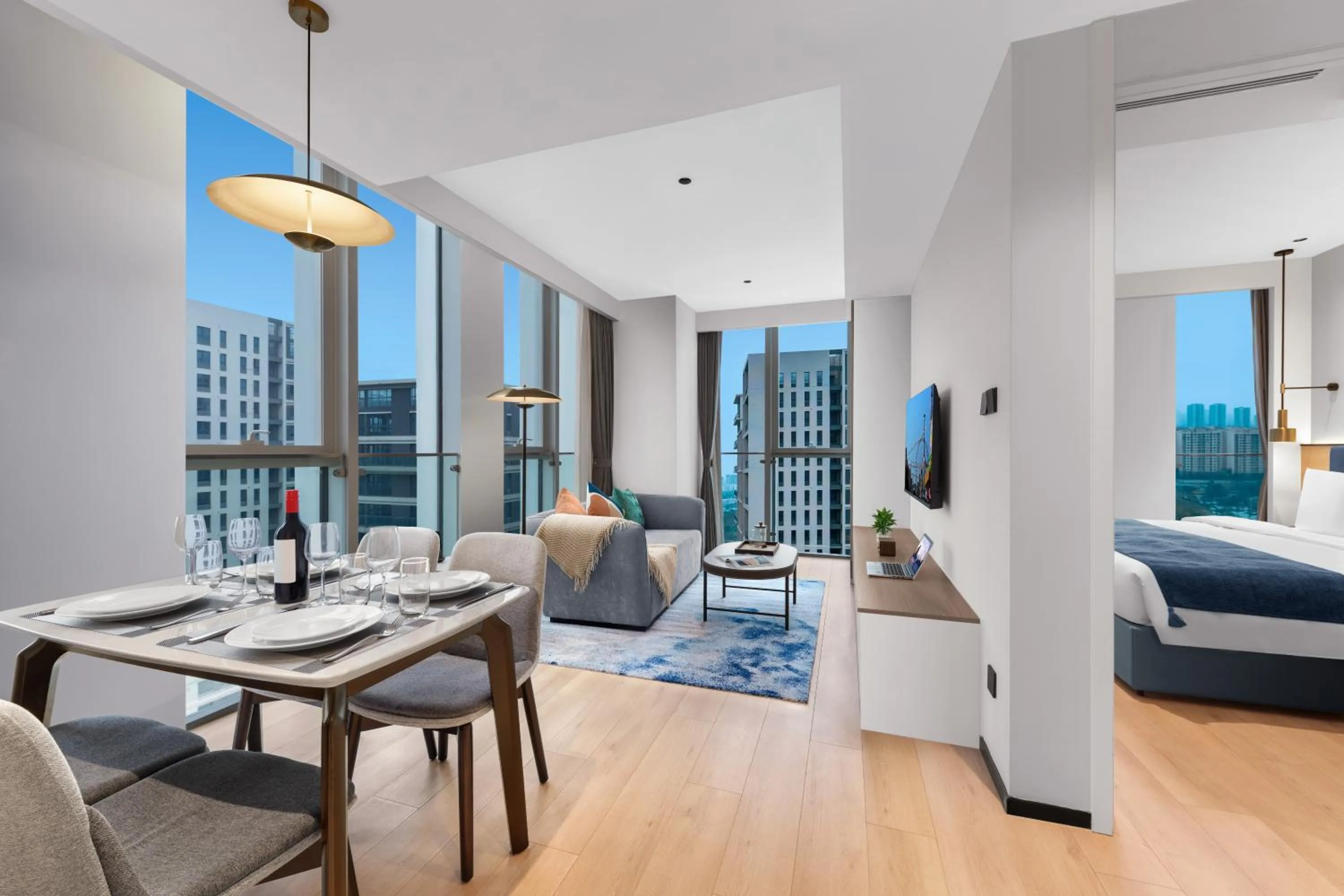 Living room, Bed in Citadines Guanghua Chengdu