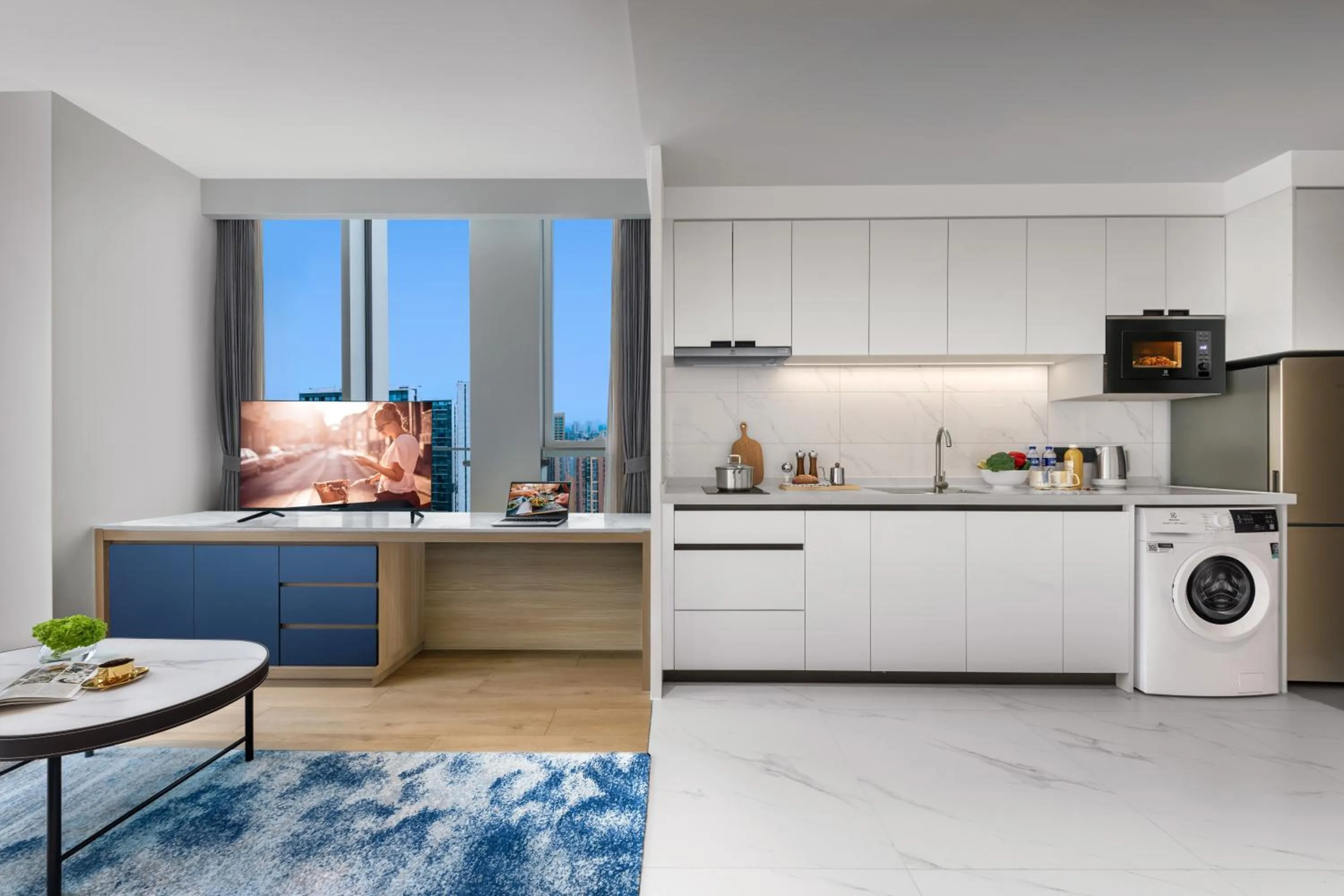 Living room in Citadines Guanghua Chengdu