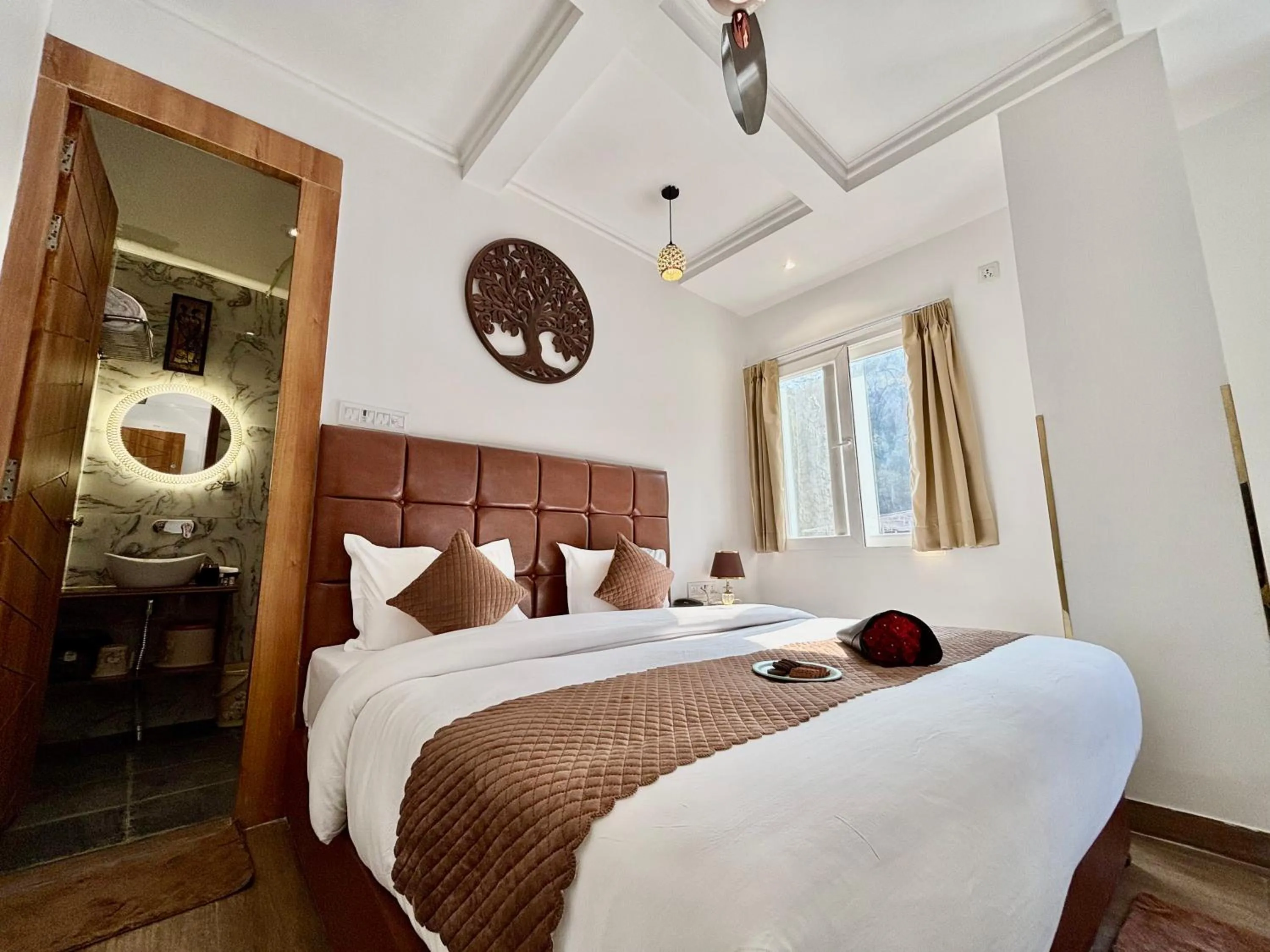Bathroom, Bed in Check Inn Homes, Rishikesh Tapovan