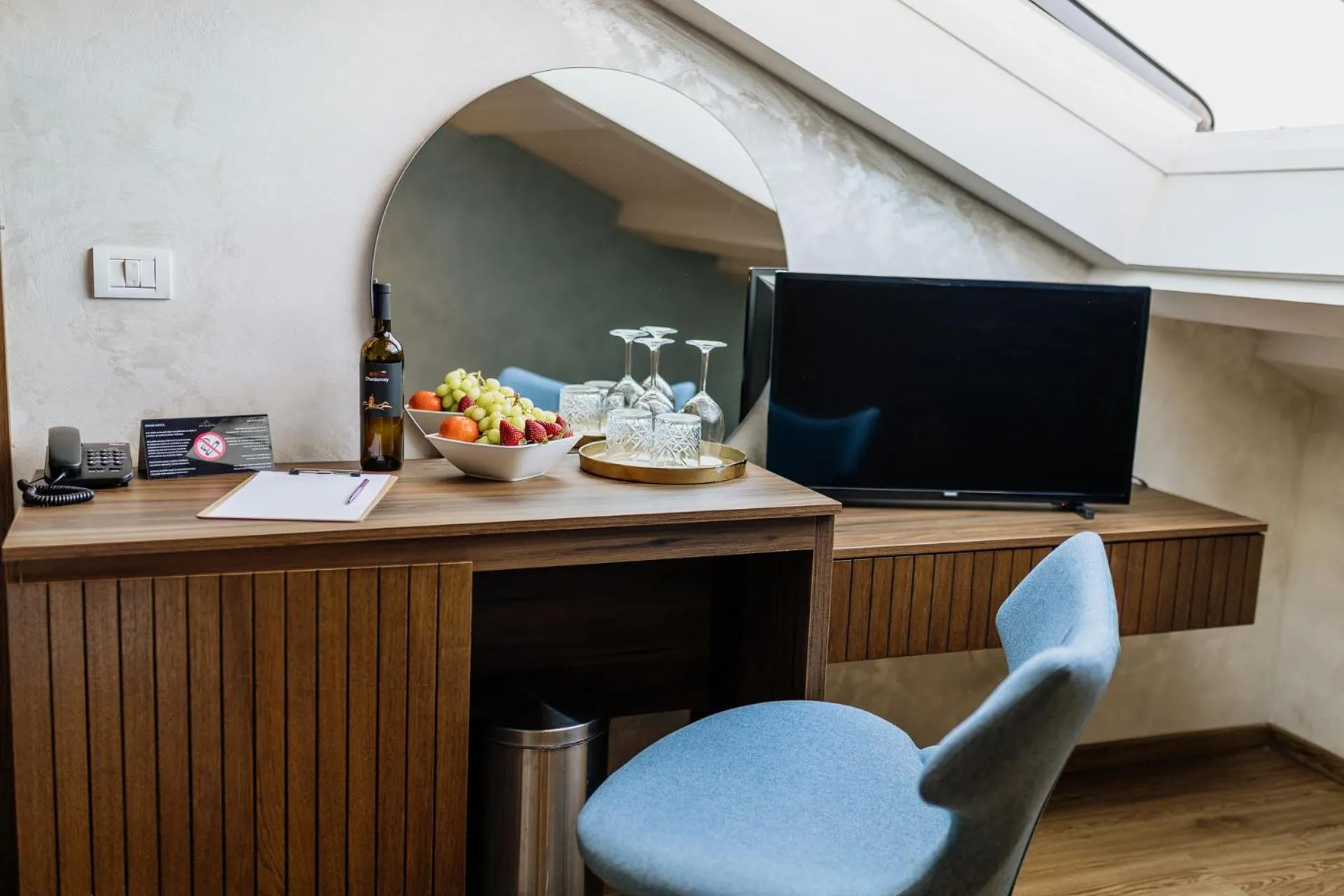 Seating area in San Valentino Palace, Umag city center