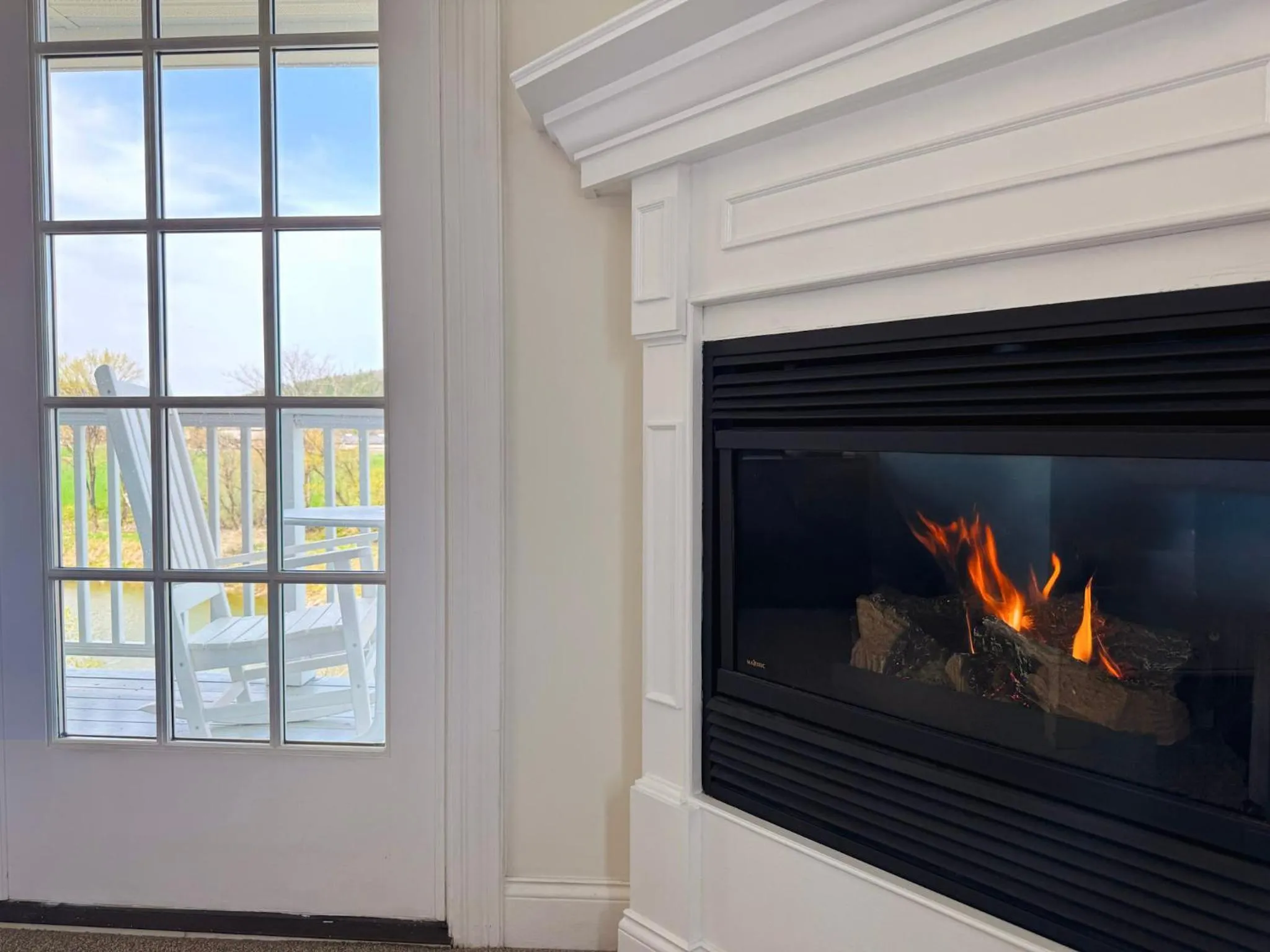 fireplace in The Shire Woodstock