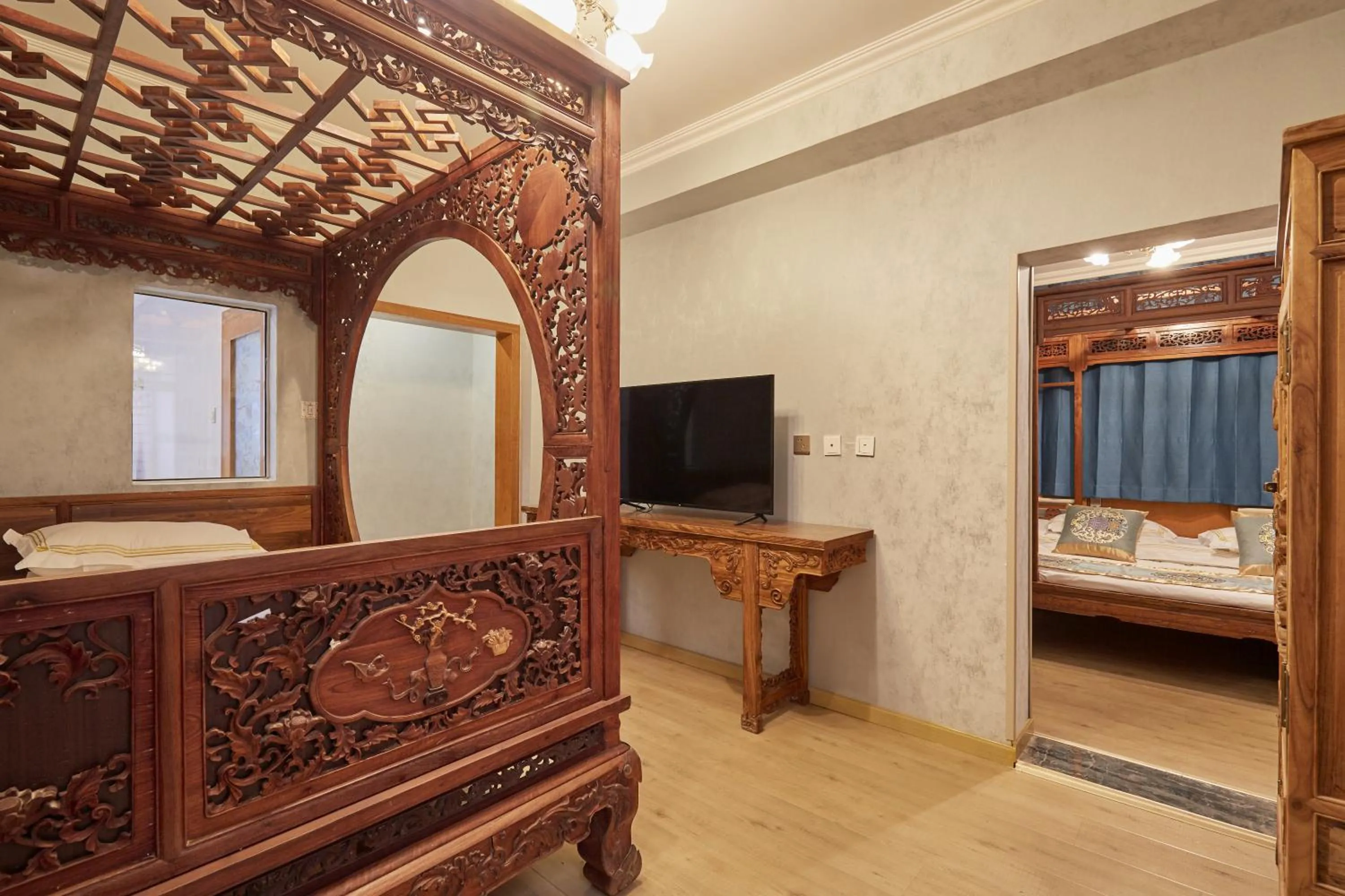 Bed in Beijing Rong Courtyard Boutique Hotel