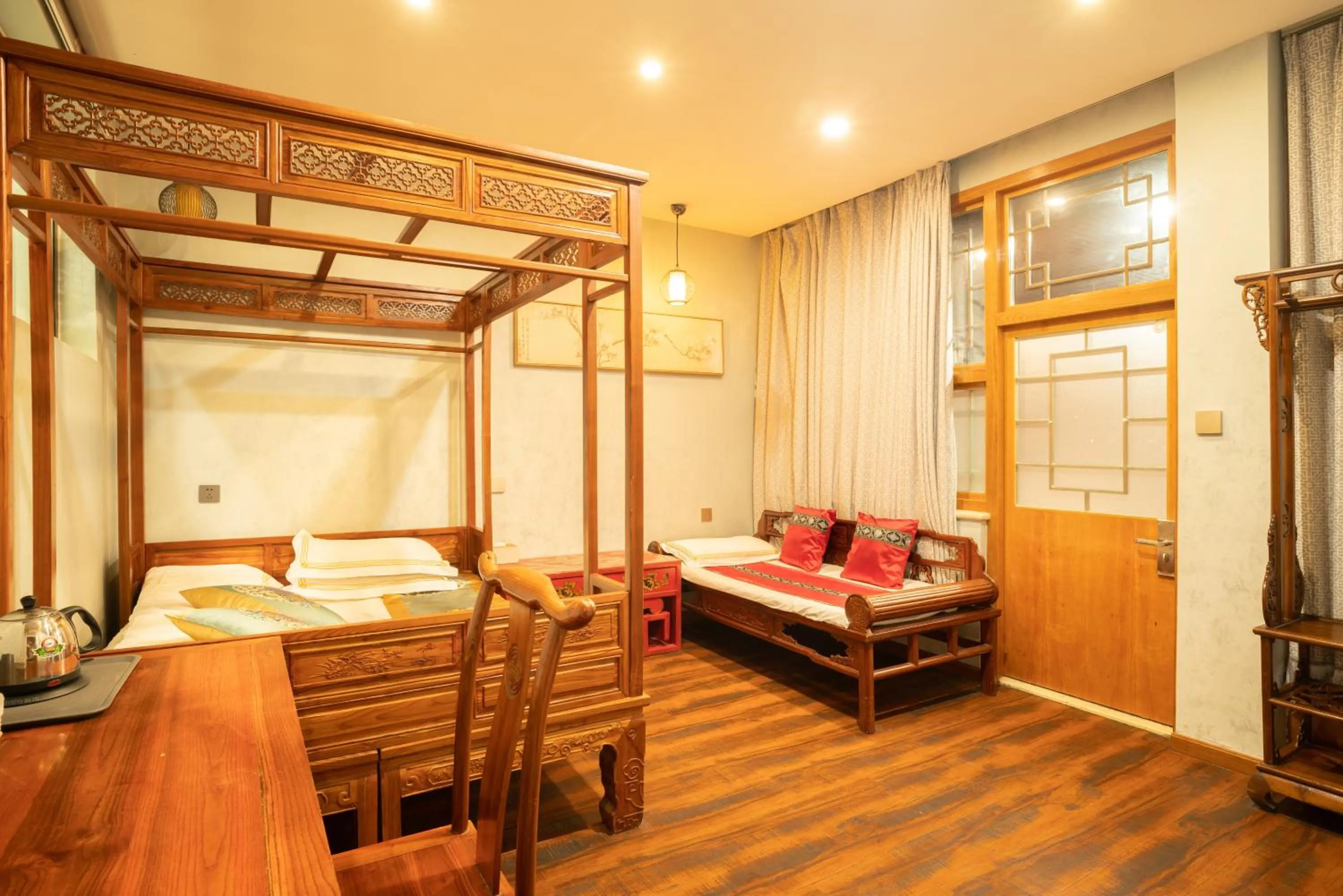 Bed in Beijing Rong Courtyard Boutique Hotel