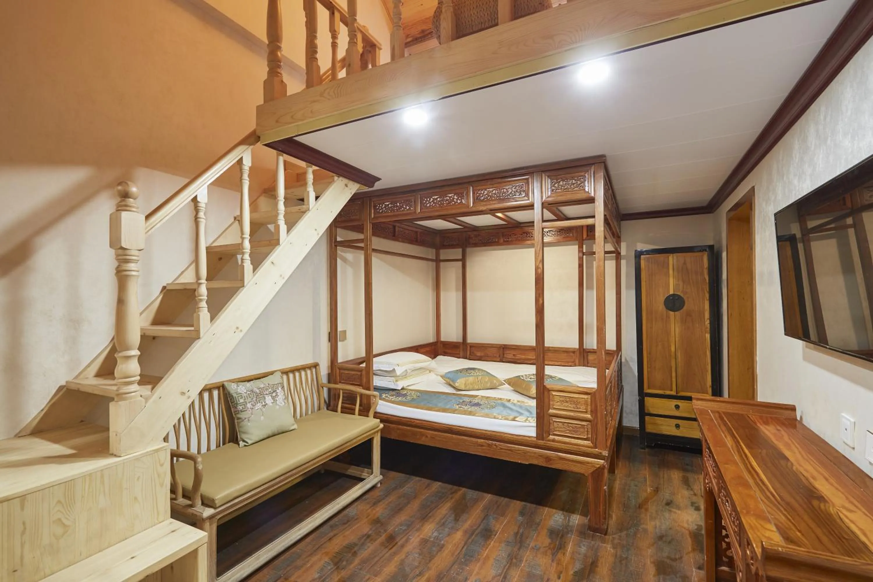 Bed in Beijing Rong Courtyard Boutique Hotel