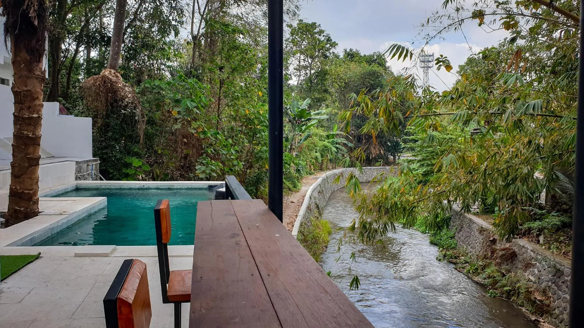 Pool view in The Paica