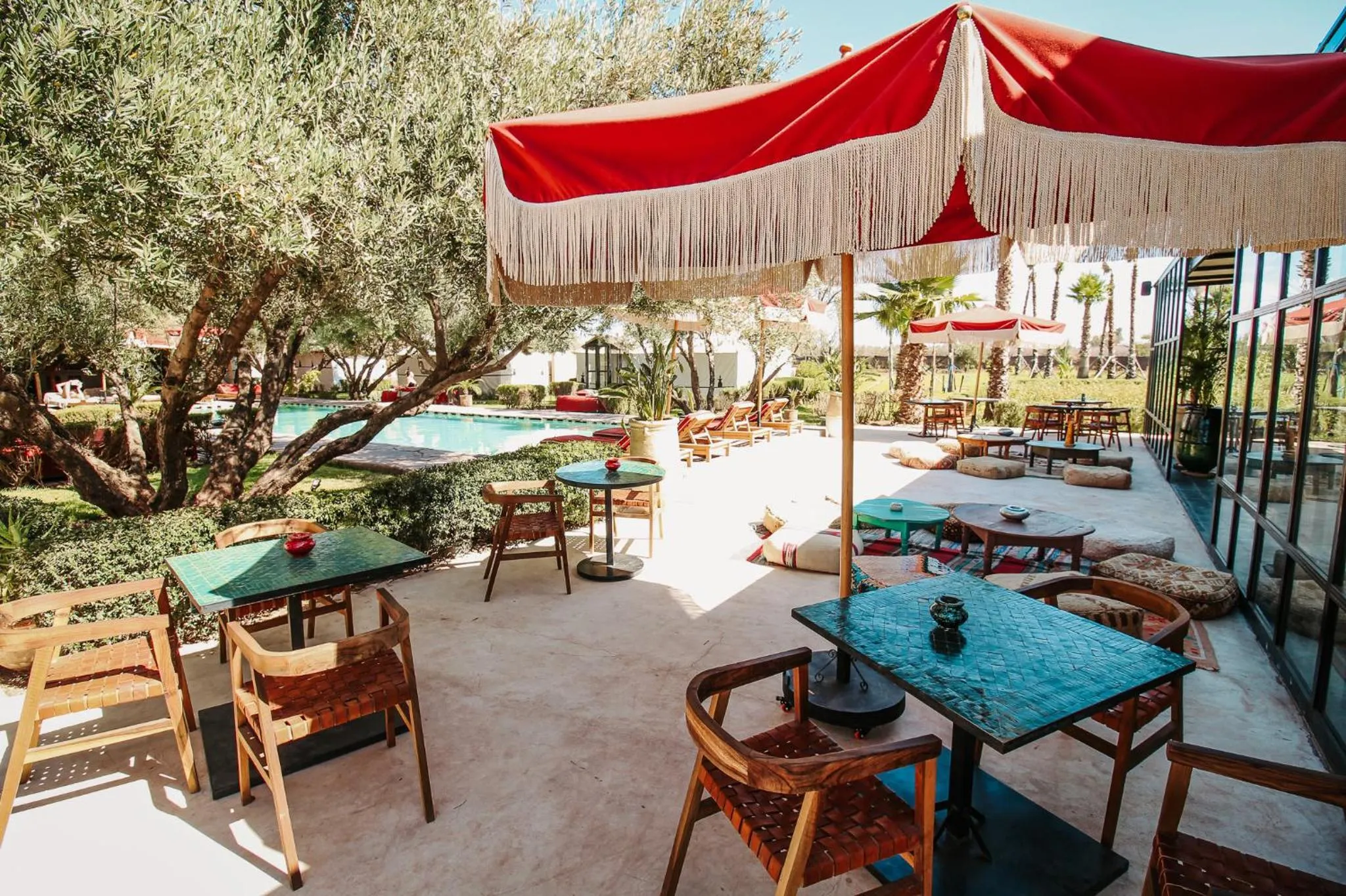 Patio in Hotel & Spa La Ferme El Dar