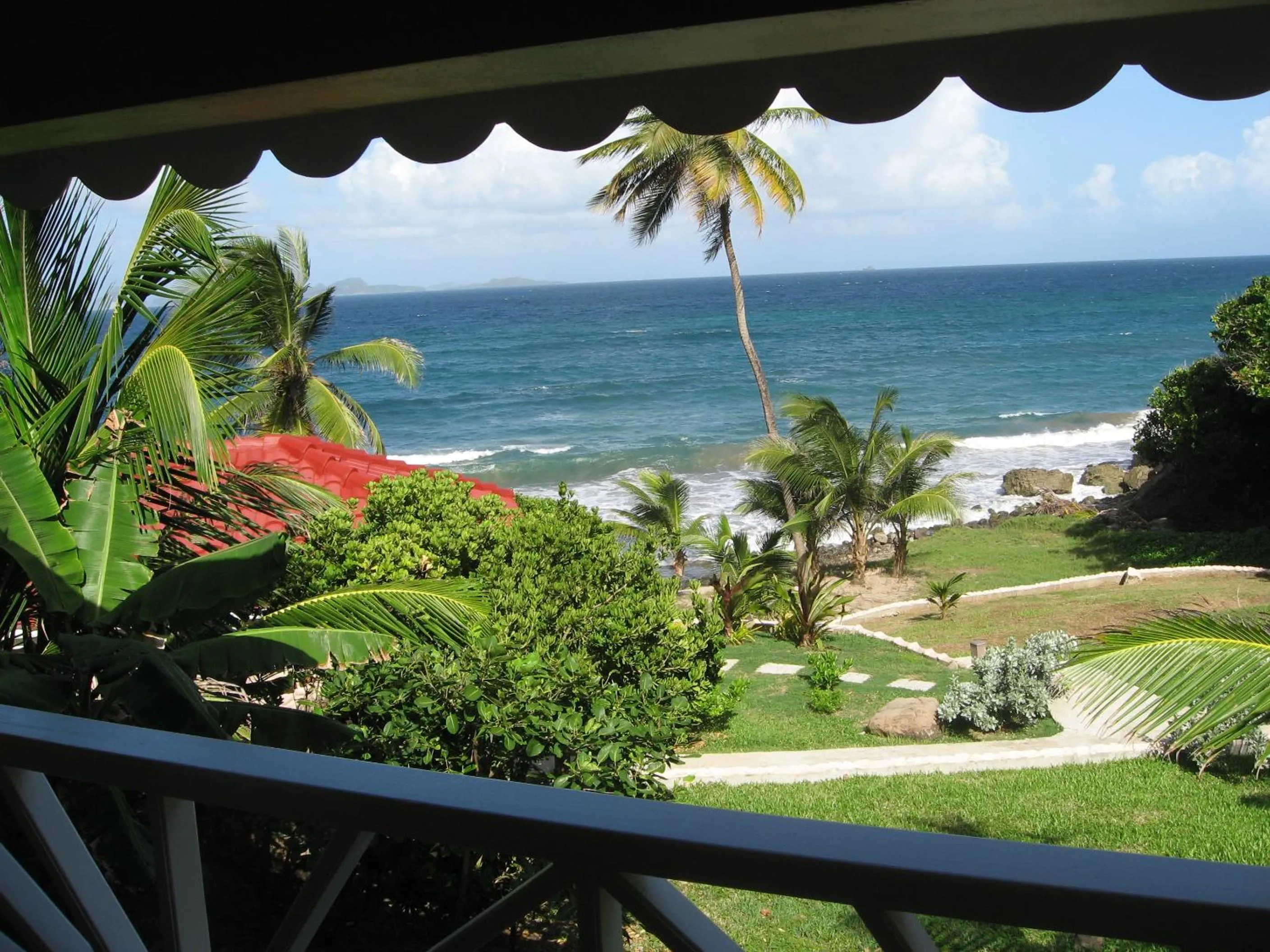 Garden view in Petite Anse Hotel
