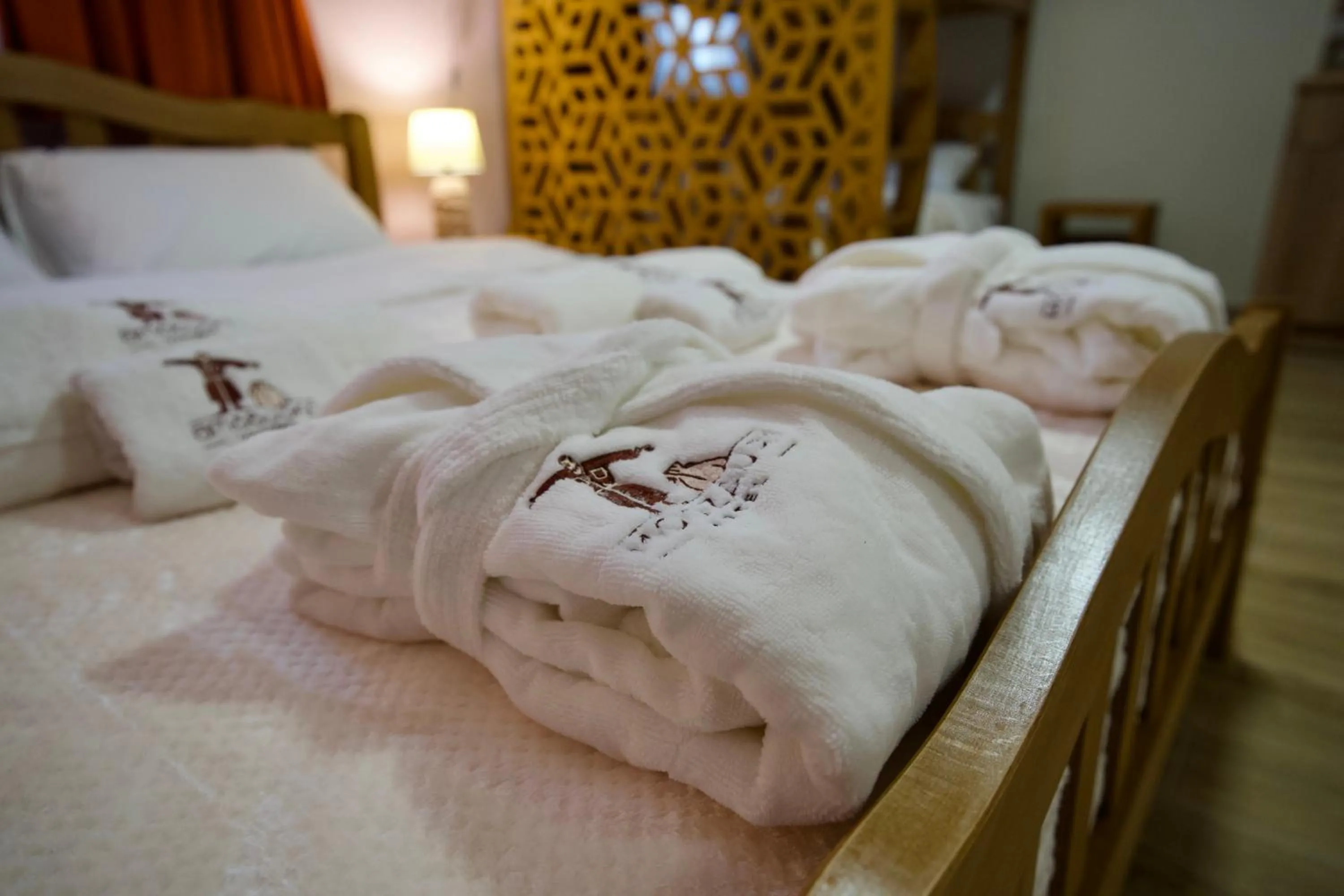 Bed in Hotel Mogzauri