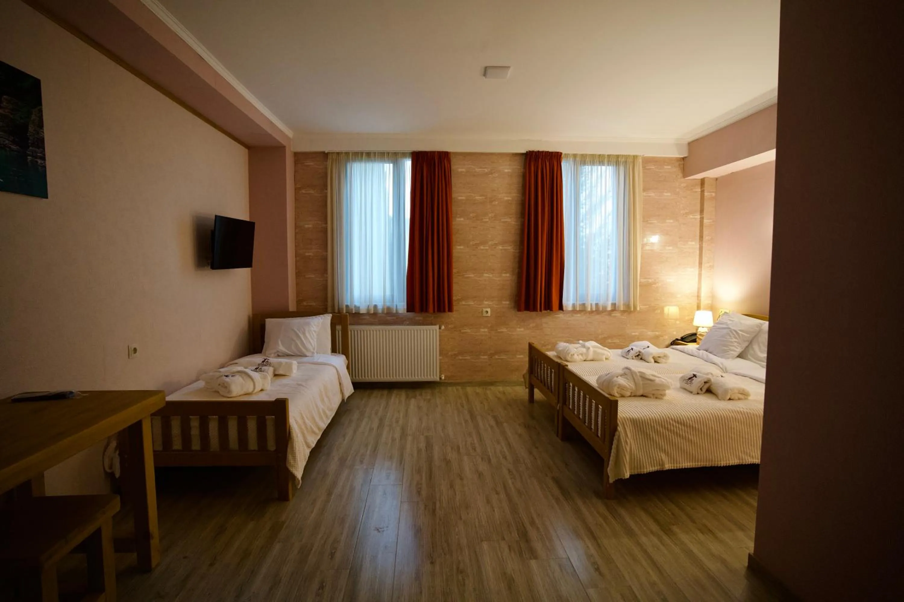 Bed in Hotel Mogzauri