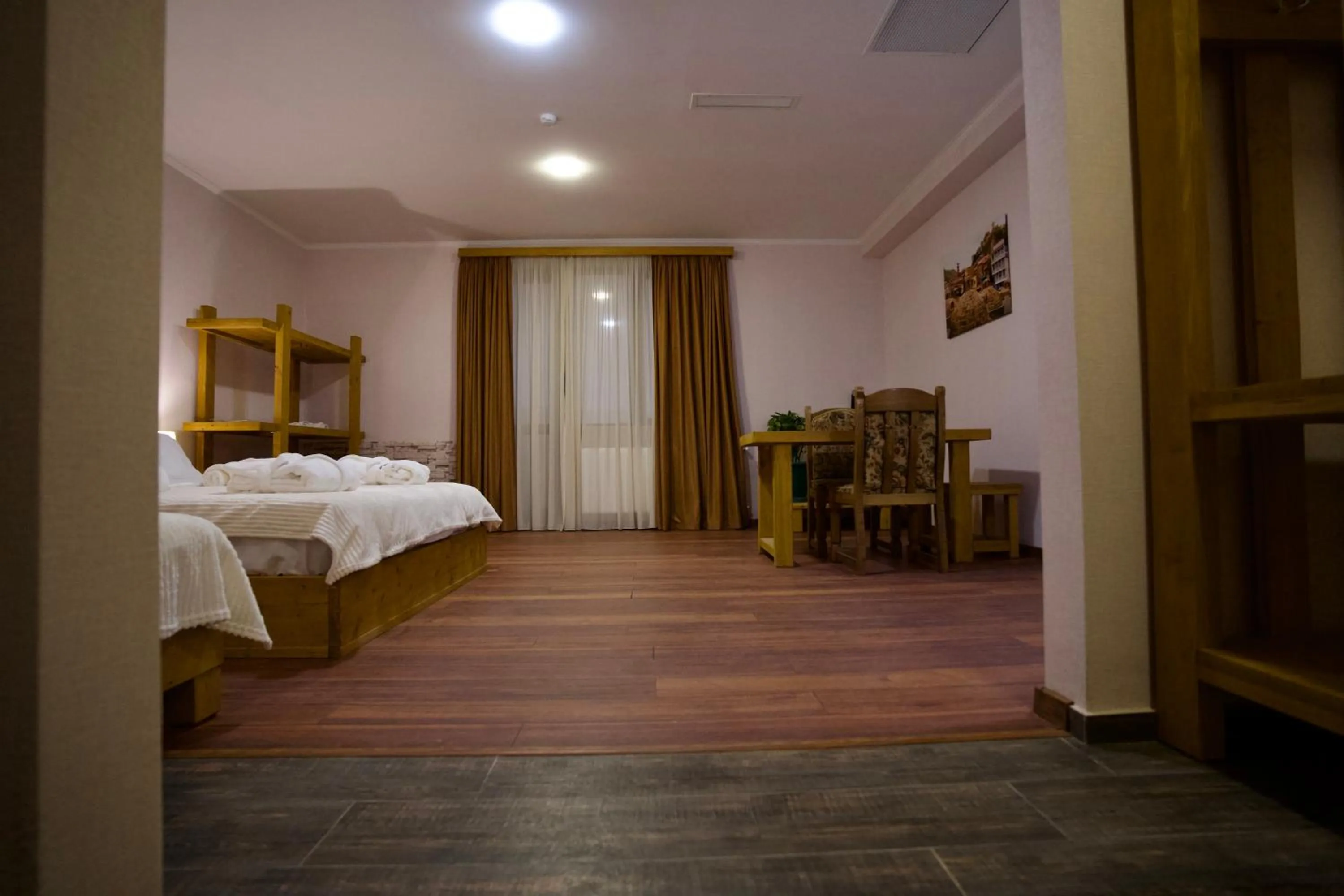 Bed in Hotel Mogzauri