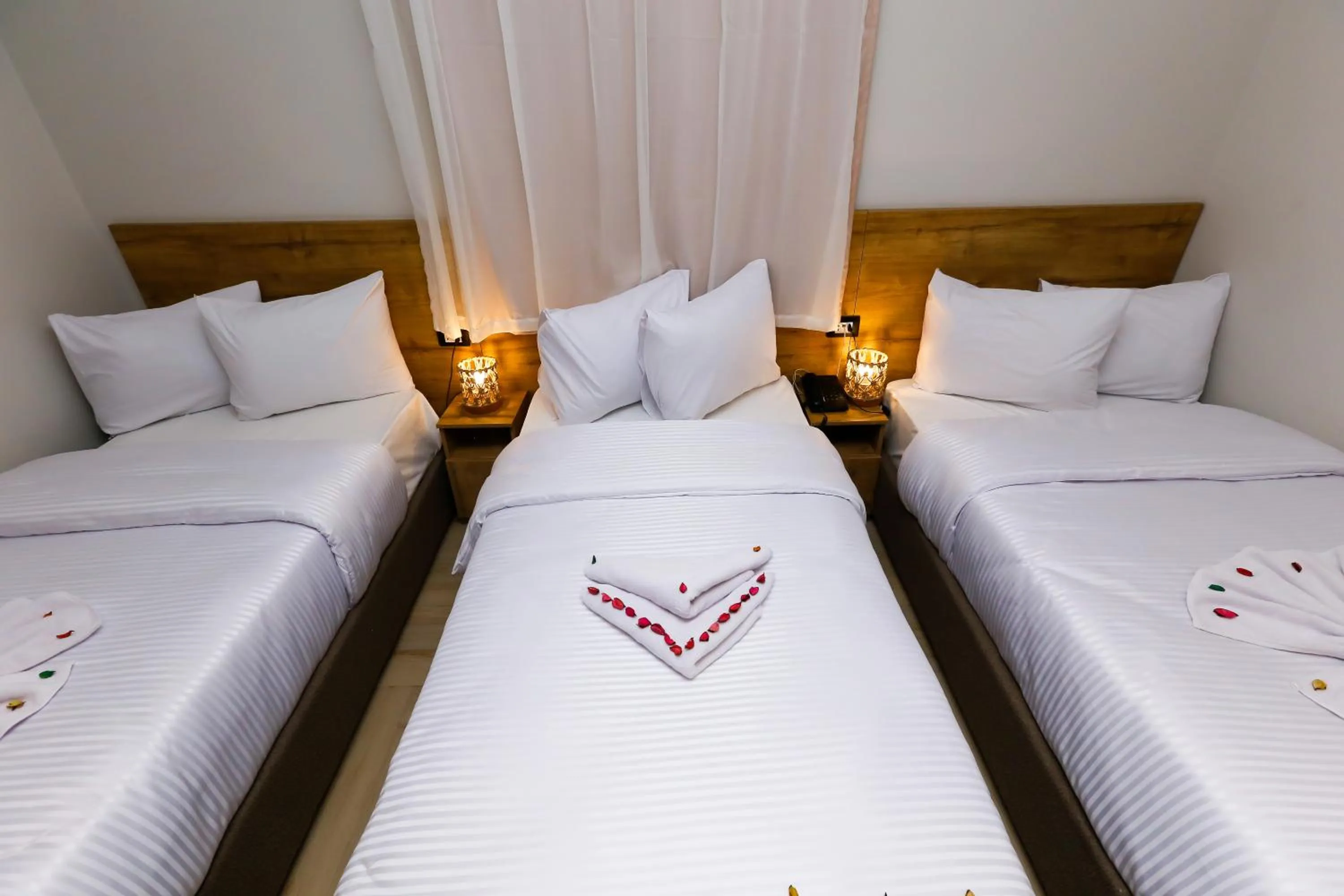 Bed in Rixoss tower Pyramids View