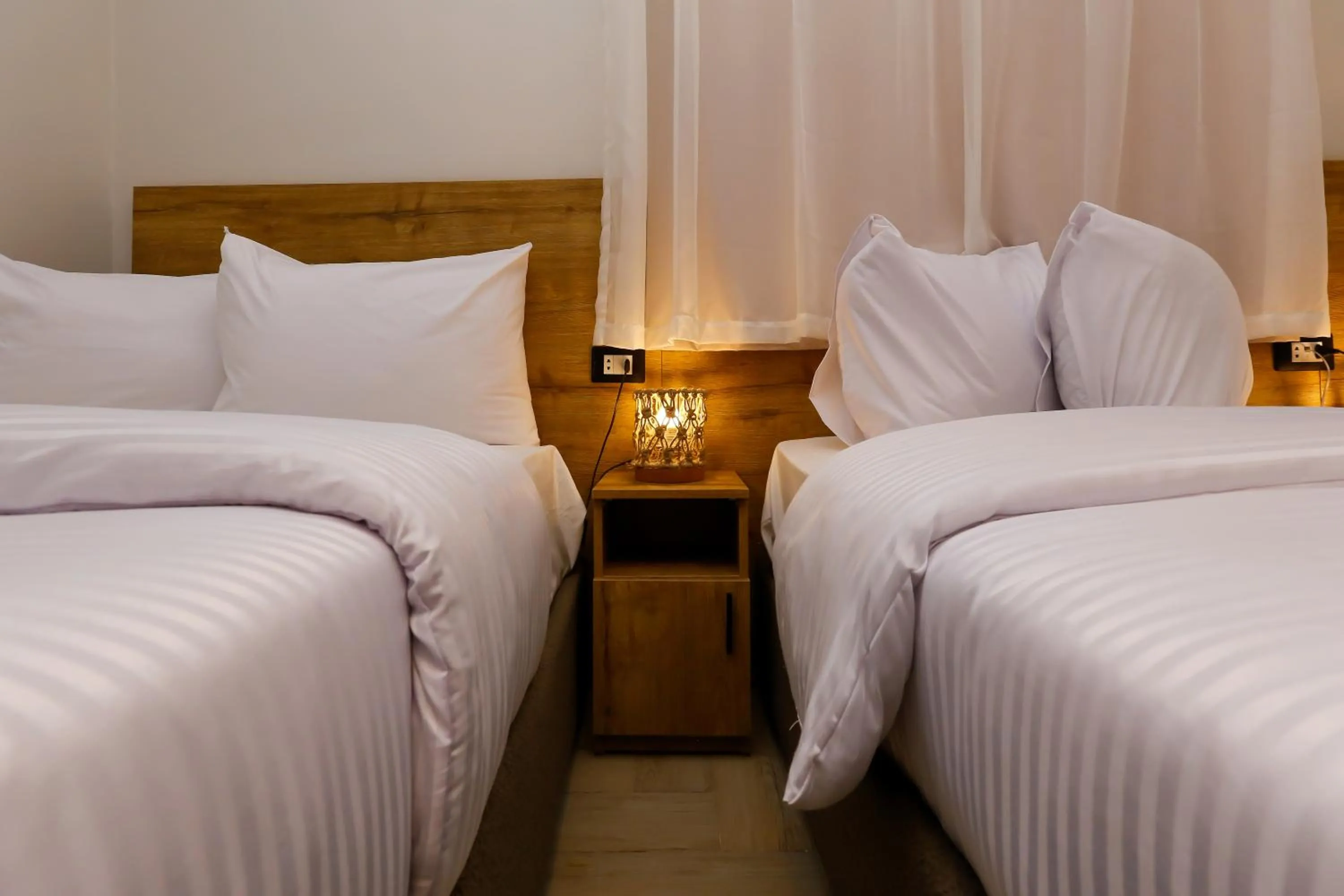 Bed in Rixoss tower Pyramids View