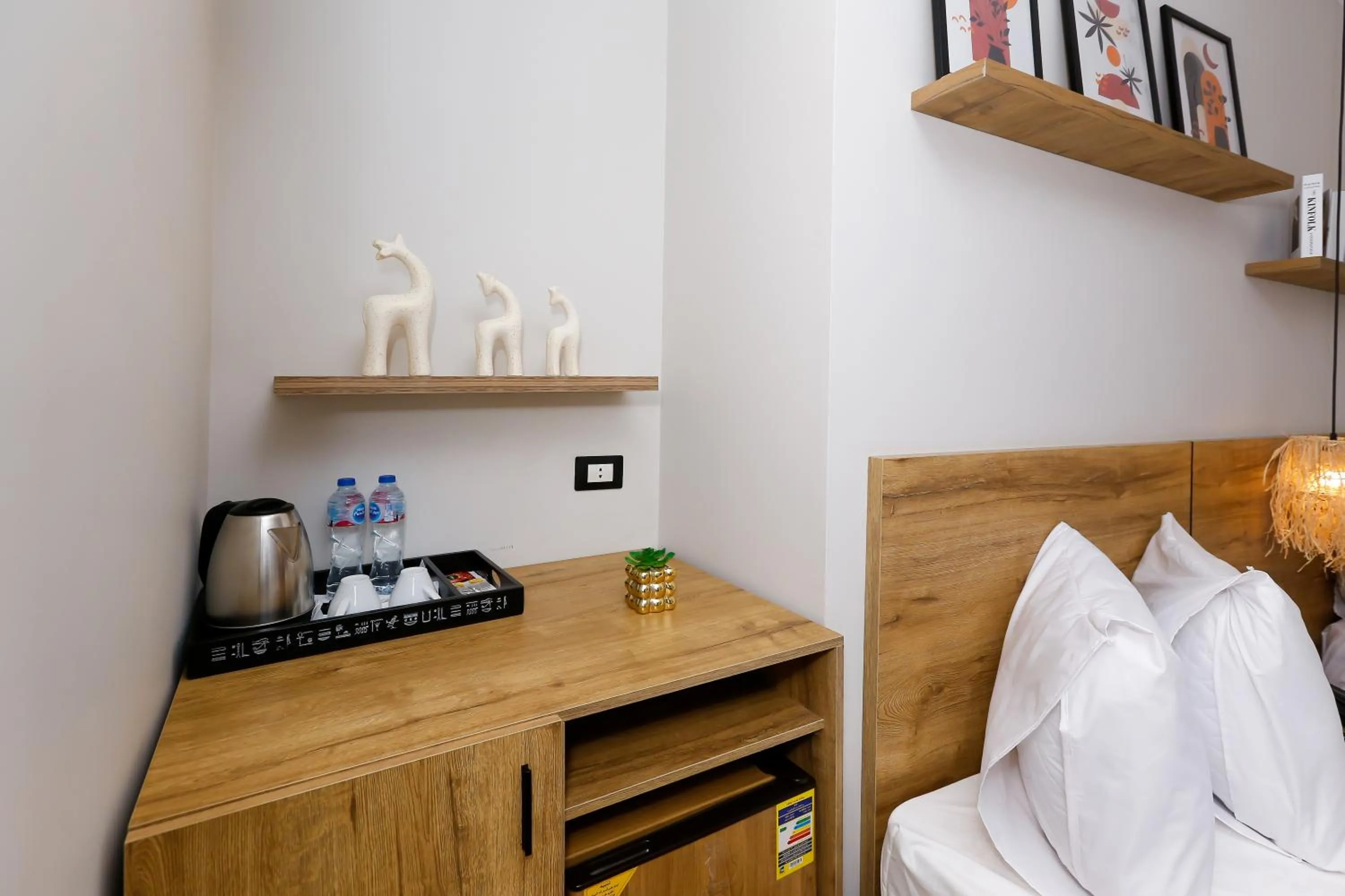 Bed in Rixoss tower Pyramids View