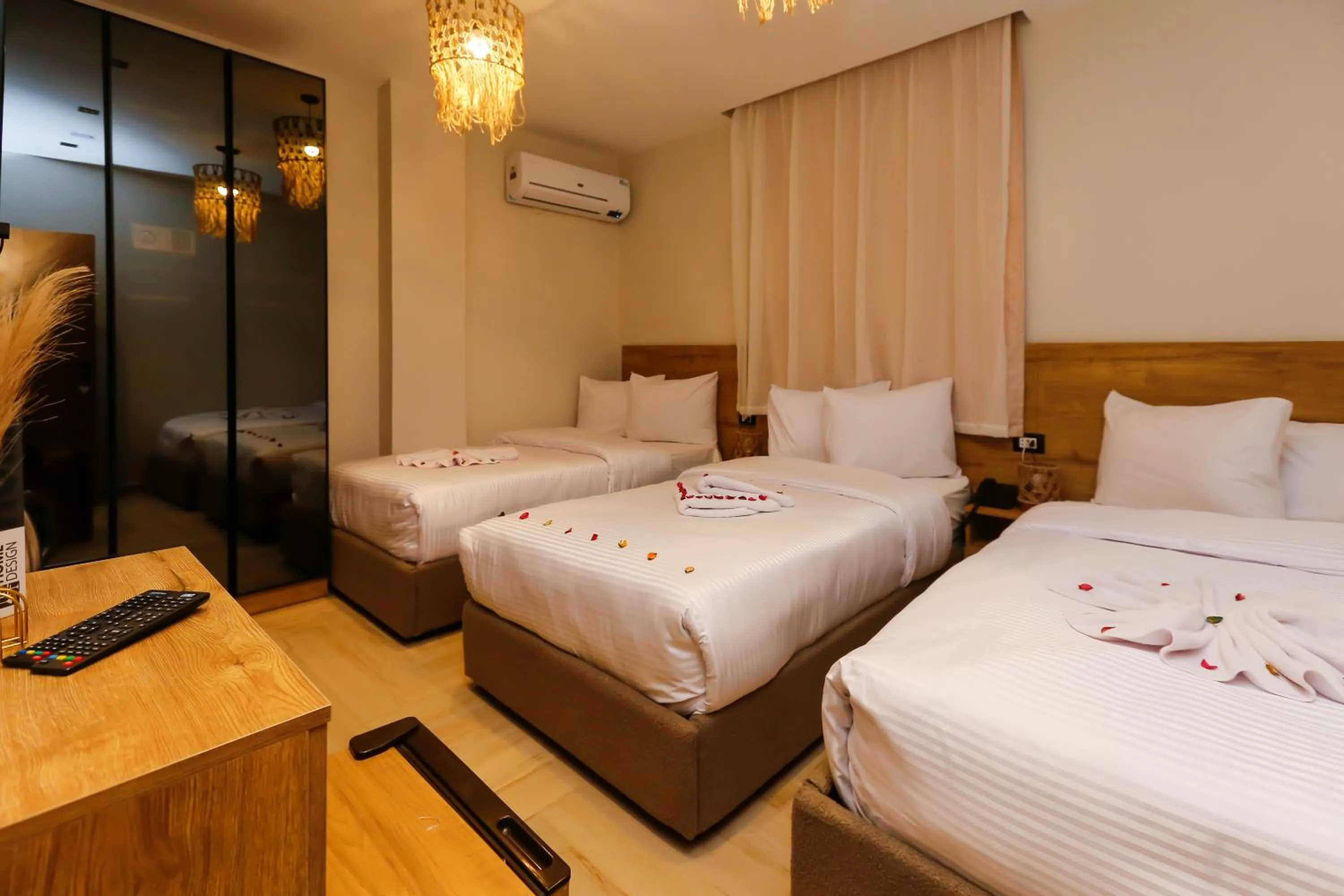 Bed in Rixoss tower Pyramids View